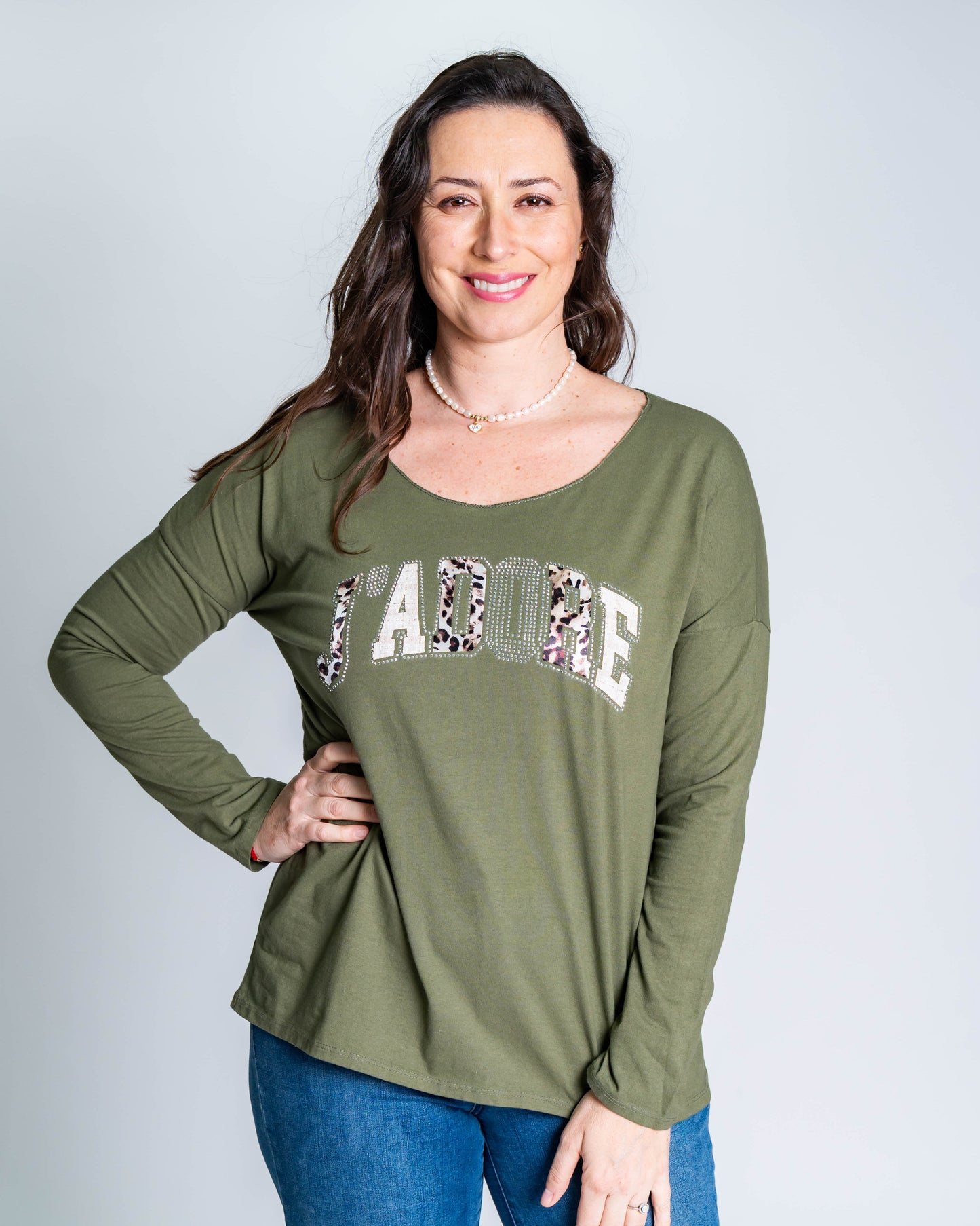 Polera Jadore Piedritas Verde