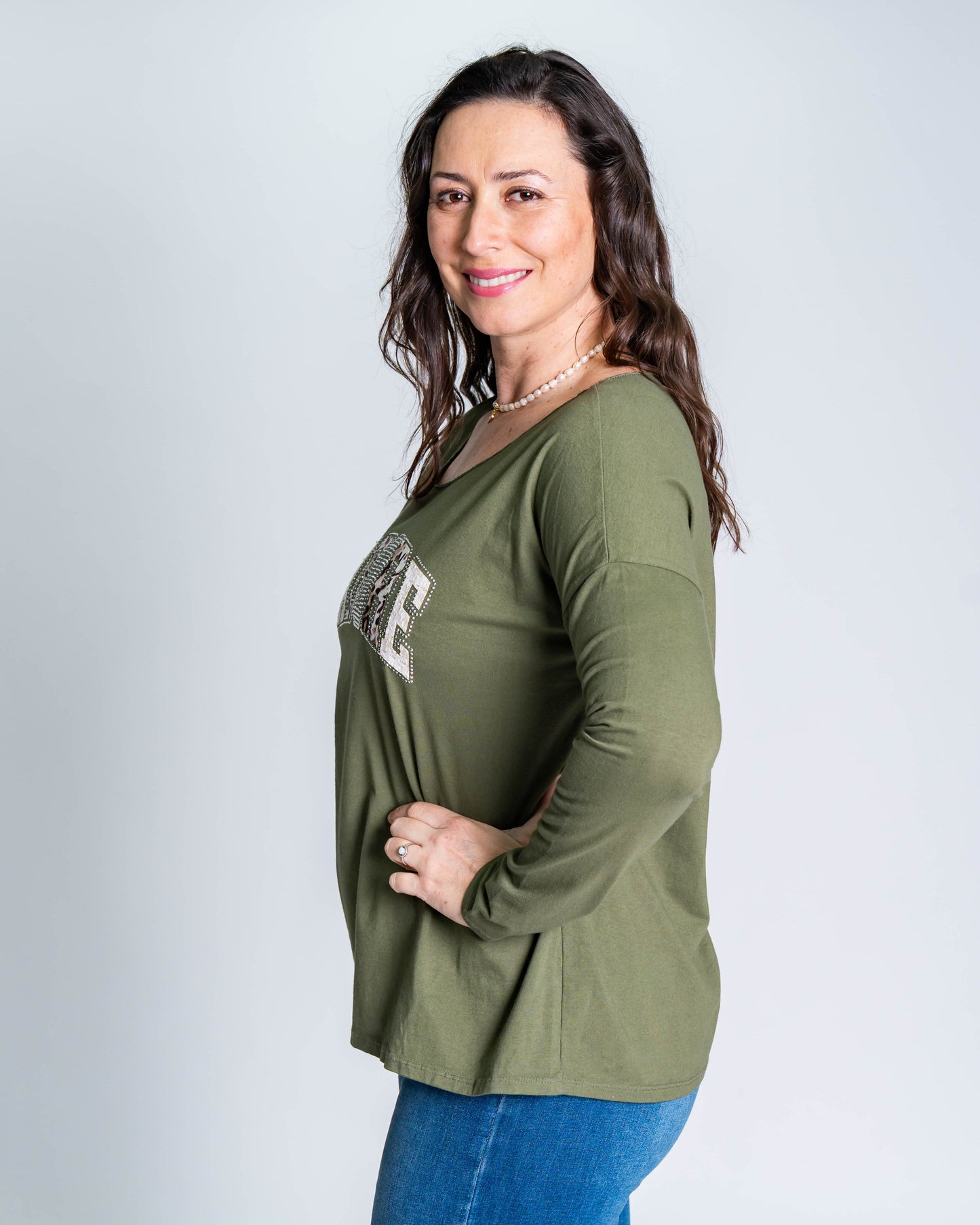 Polera Jadore Piedritas Verde
