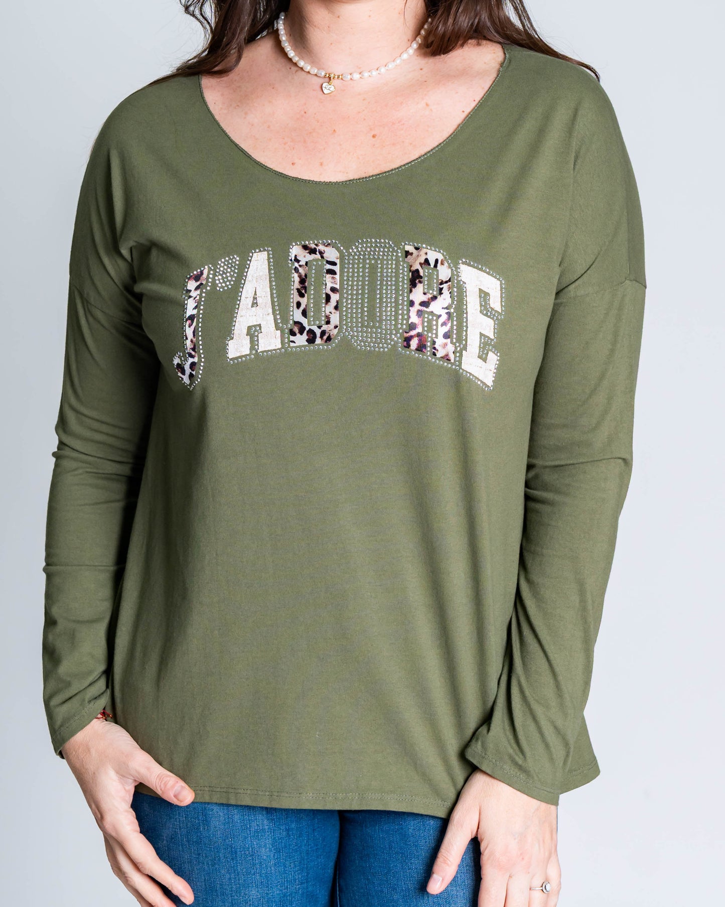Polera Jadore Piedritas Verde