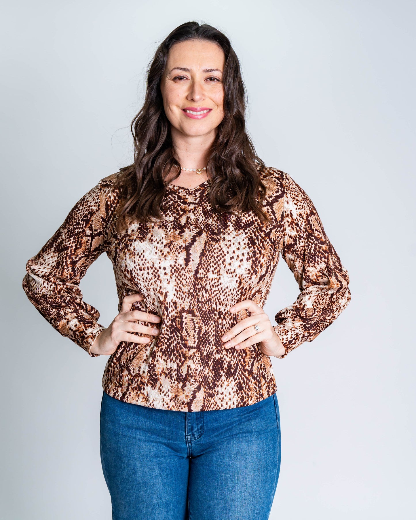 Polera Yoselin Print Café