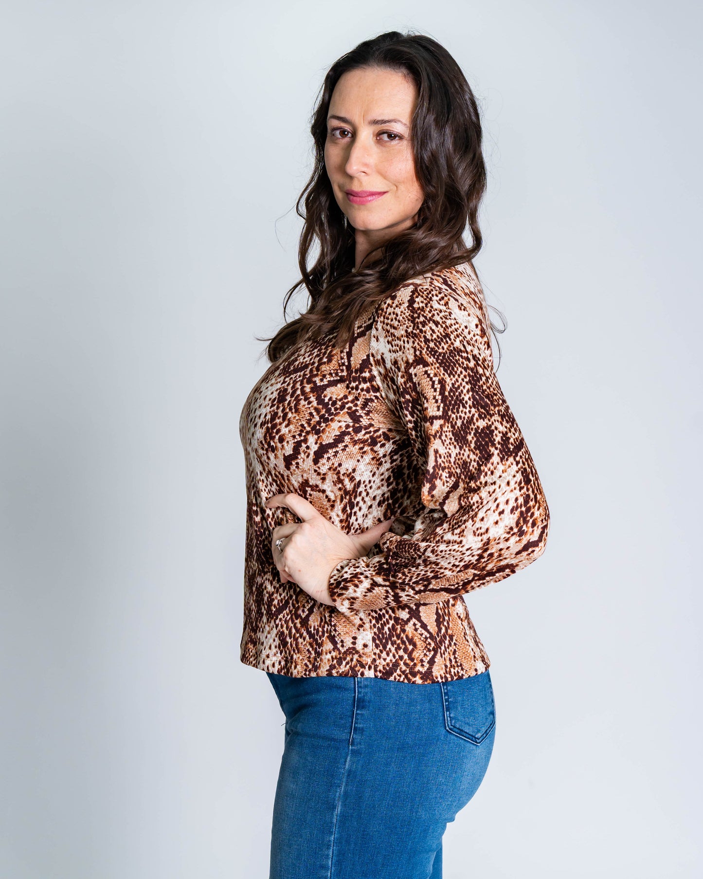 Polera Yoselin Print Café