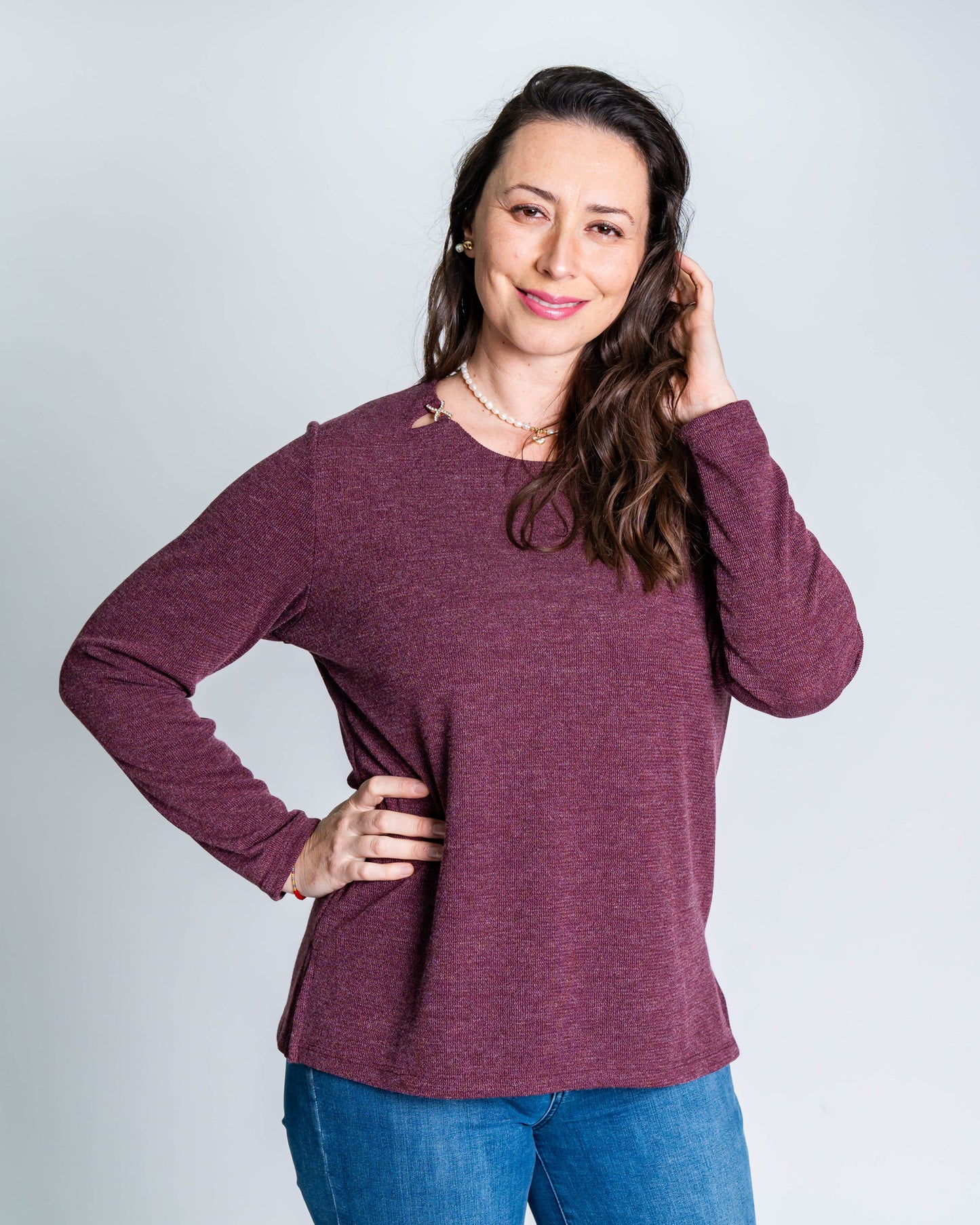 Polera Monse Gold Merlot