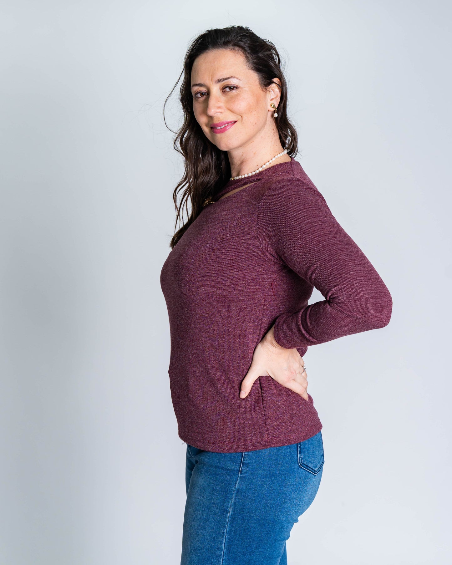 Polera Roxy Gold Burdeo