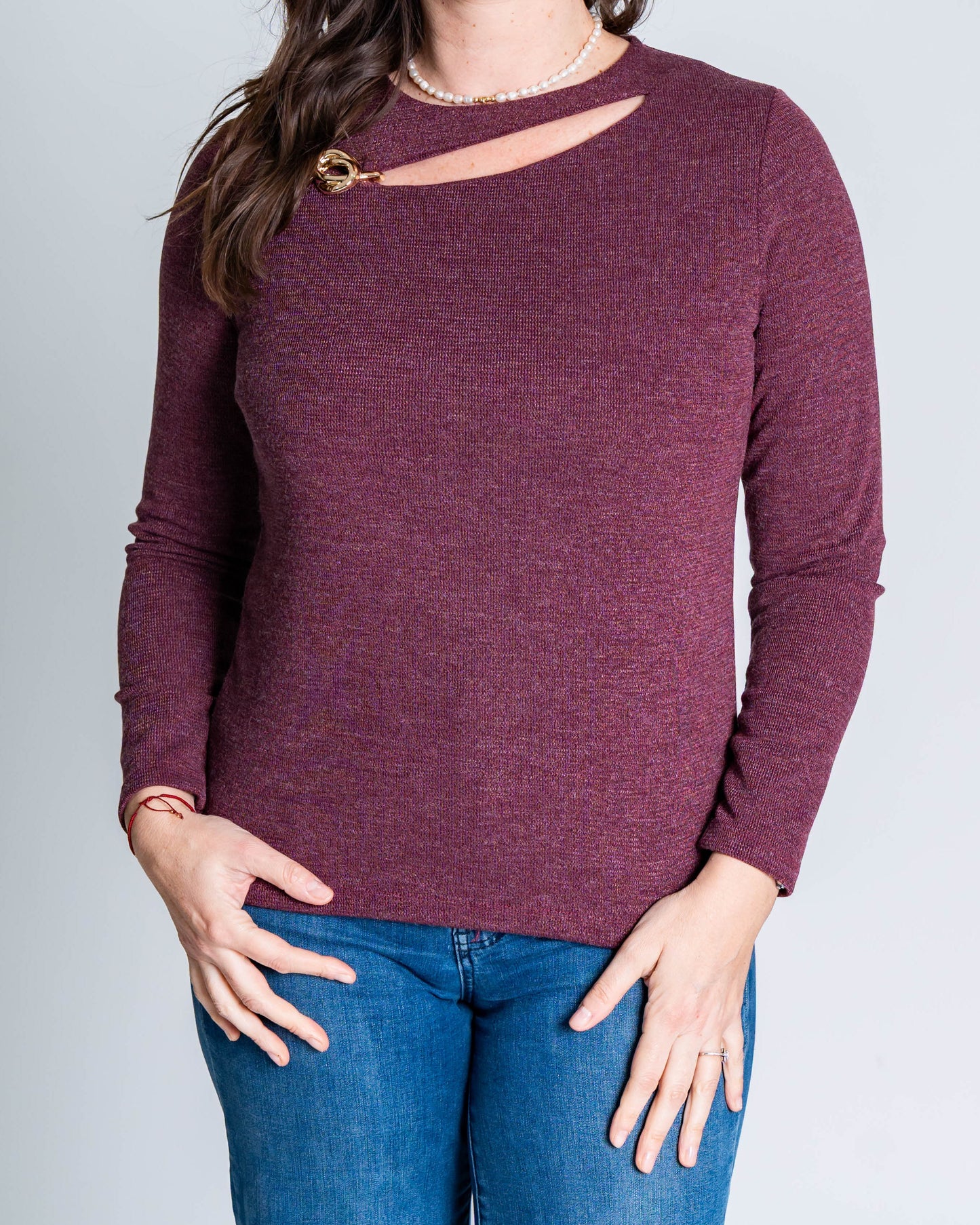 Polera Roxy Gold Burdeo