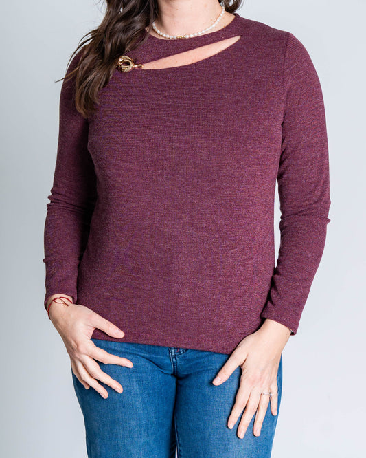 Polera Roxy Gold Burdeo