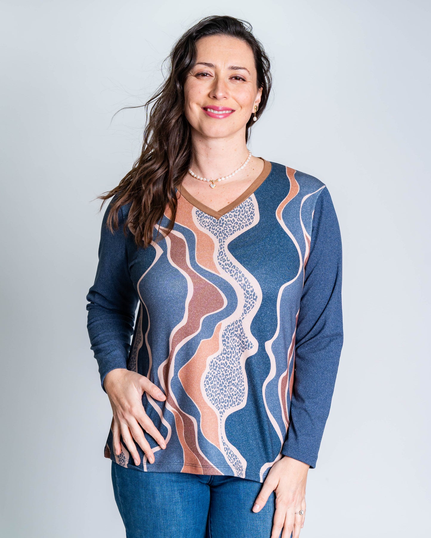 Polera Lanilla Mirvat Azul