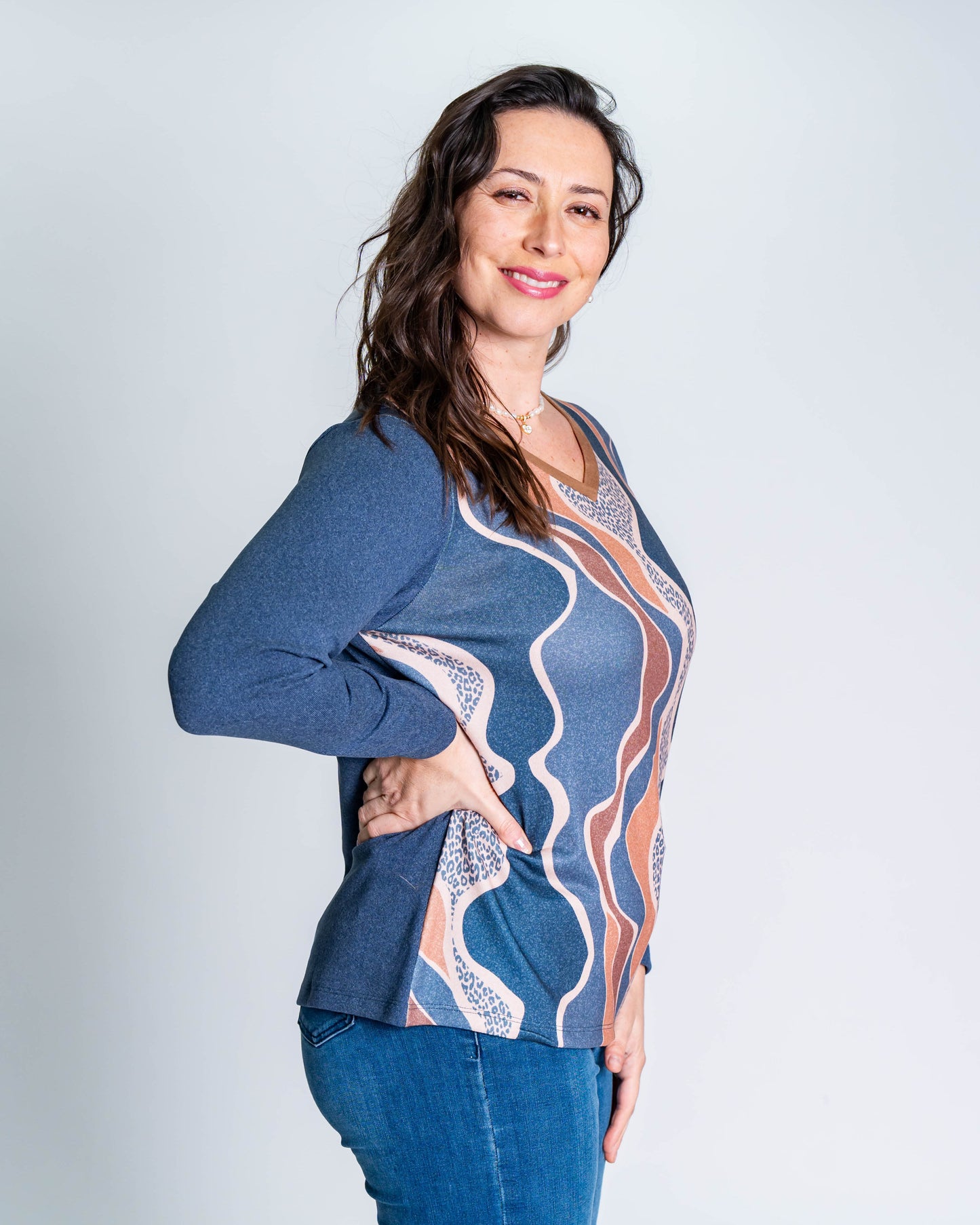 Polera Lanilla Mirvat Azul