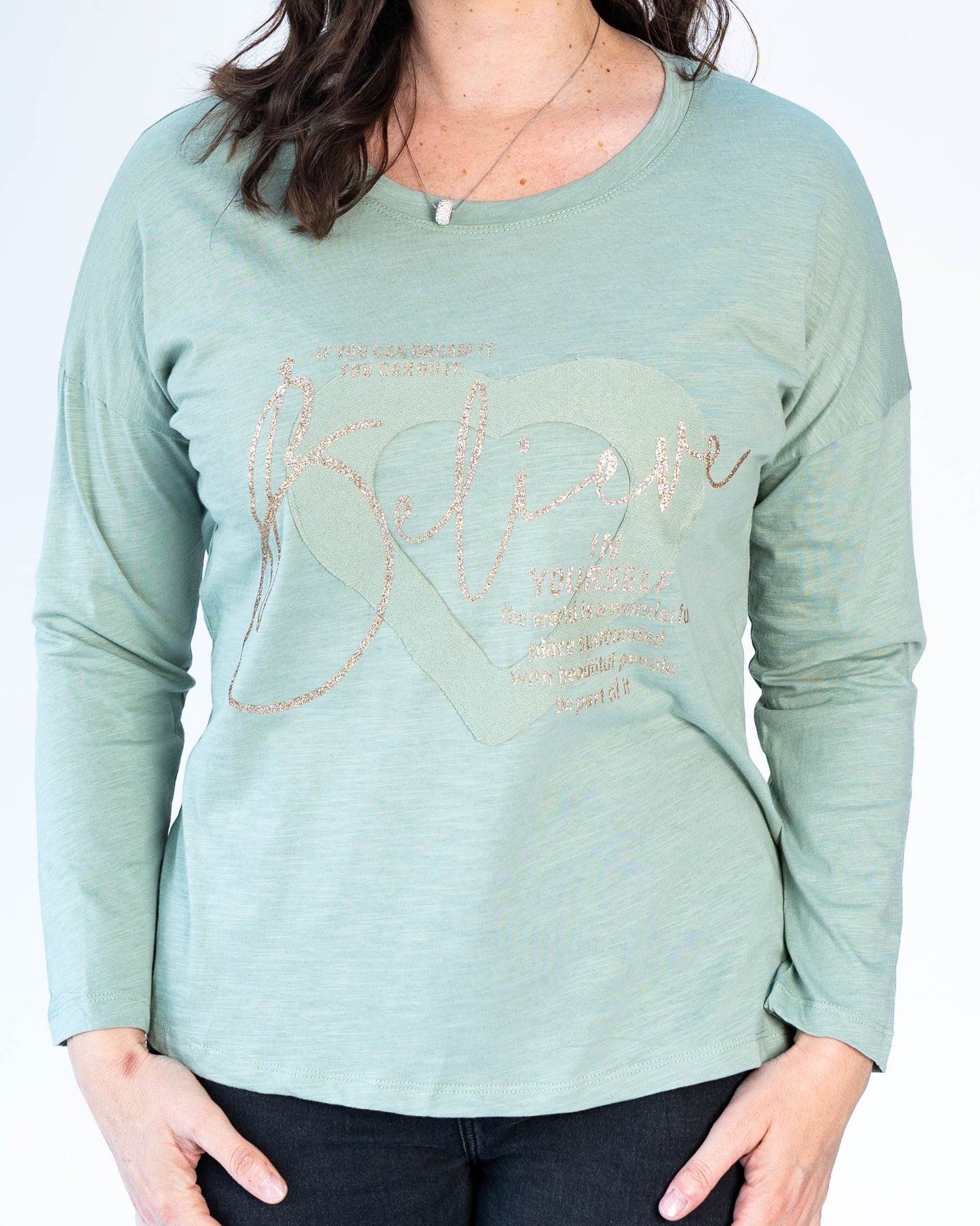 Polera Believe In Yourself Verde