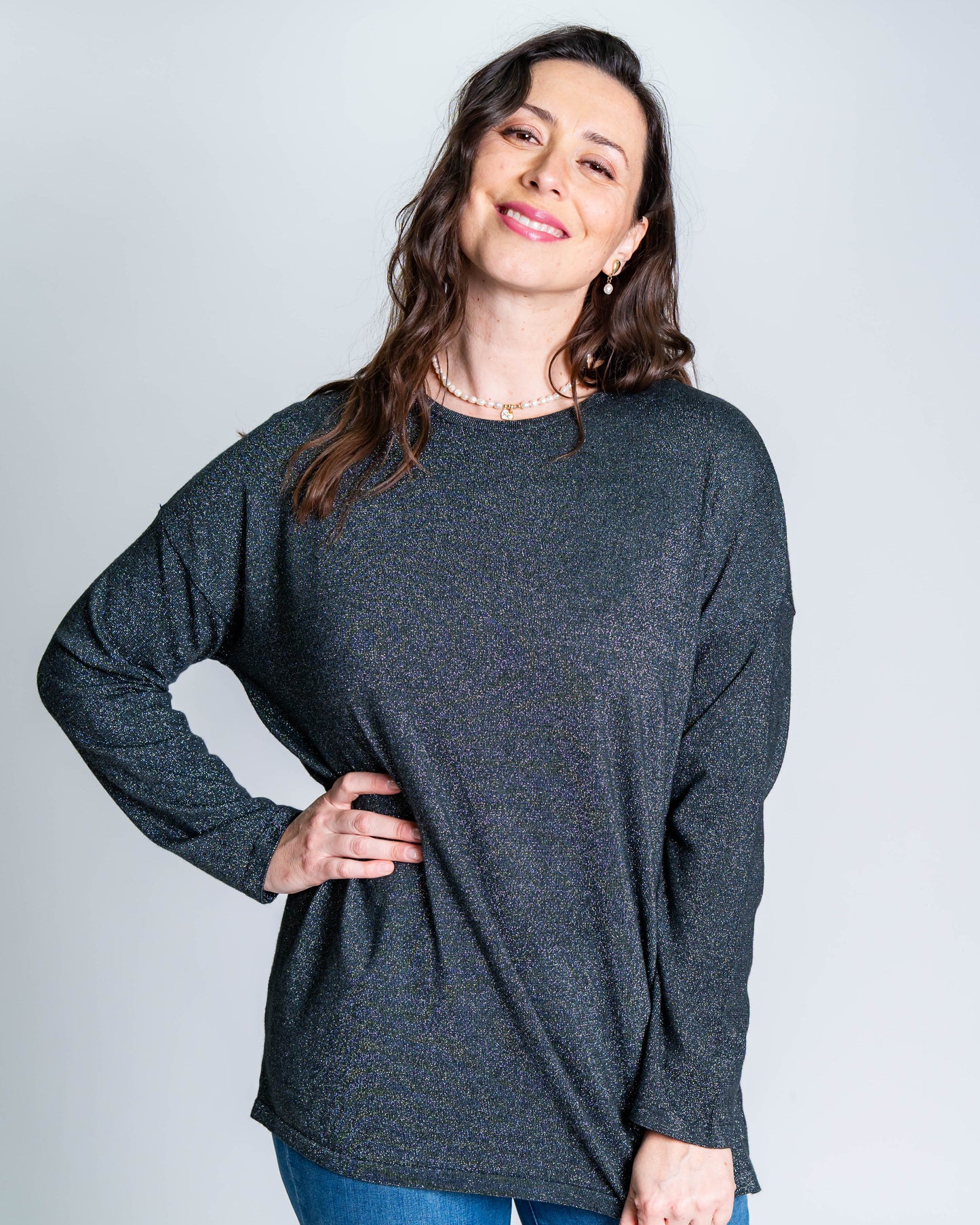 Sweatr Lurex Thalia Negro