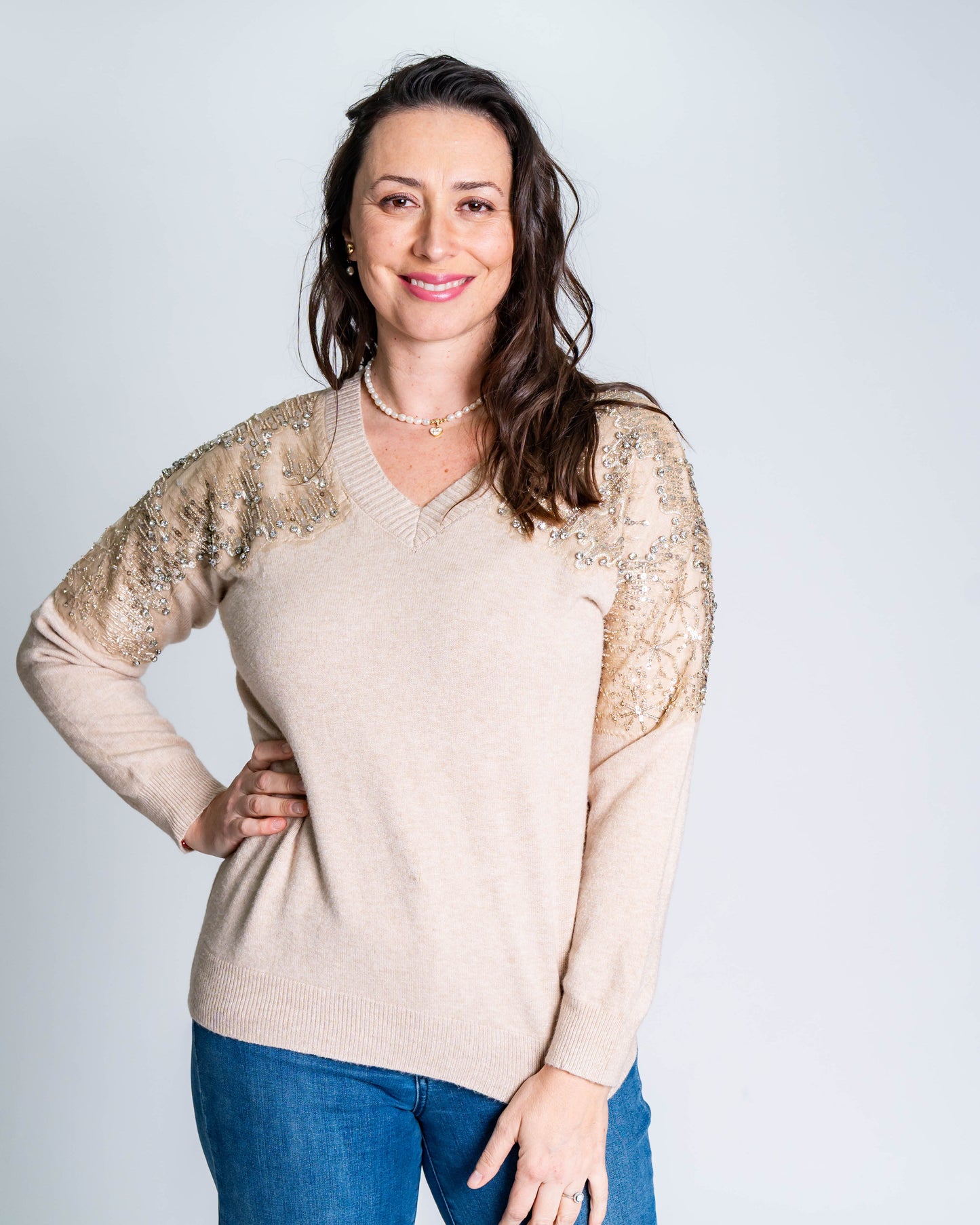 Sweater Piedras Beige