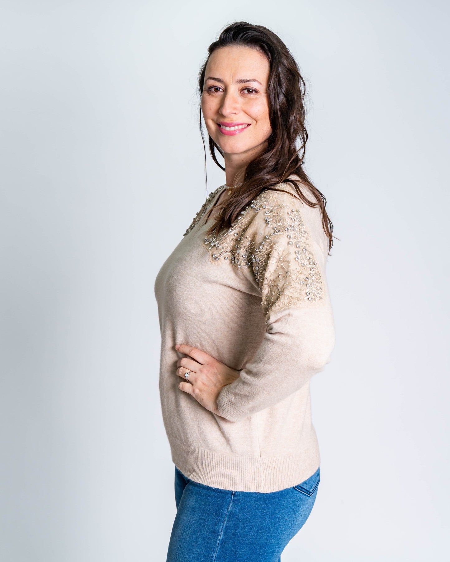 Sweater Piedras Beige