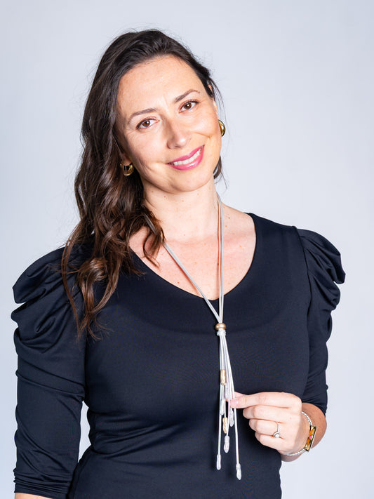 Collar Largo Plateado 3