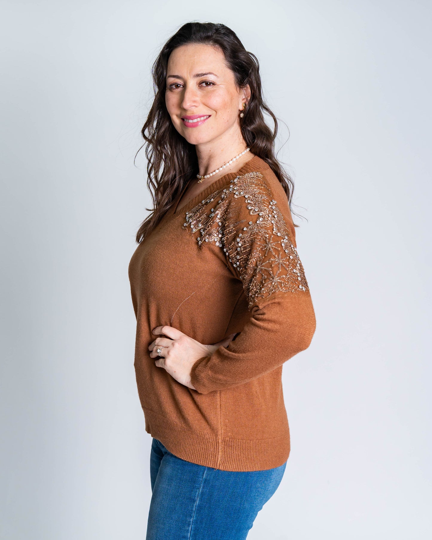 Sweater Piedras Café