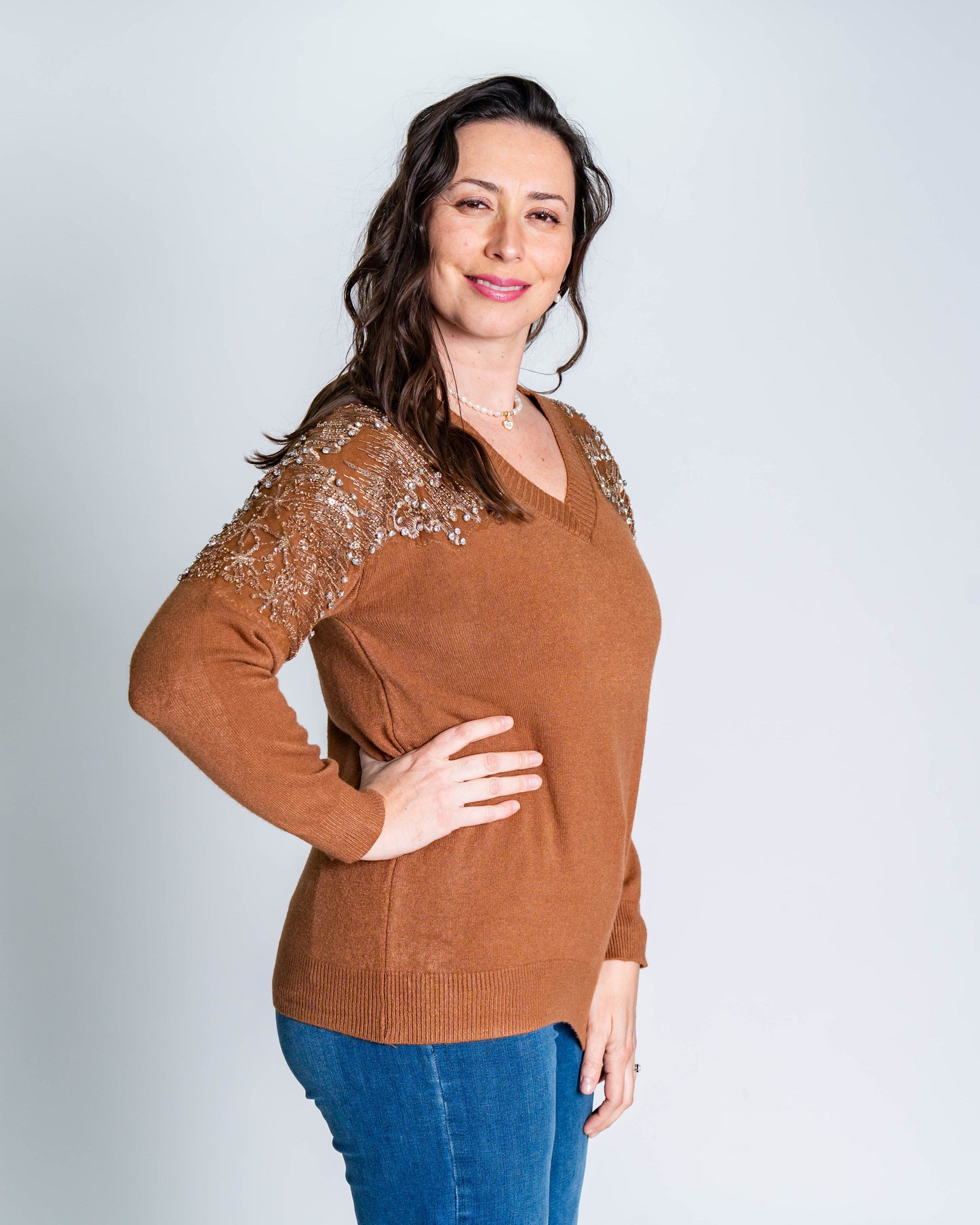 Sweater Piedras Café