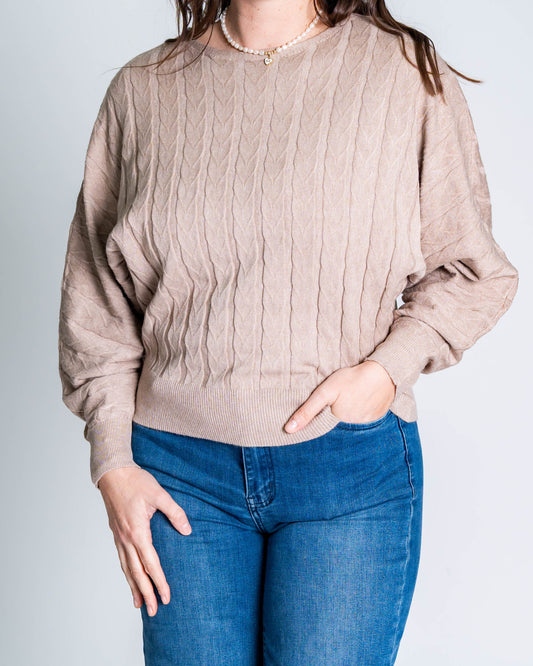 Sweater Listado Beige
