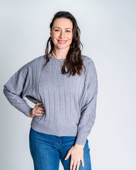 Sweater Listado Gris