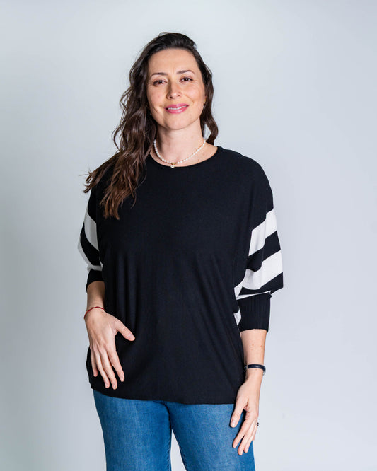 Sweater Manga Murciélago Bicolor