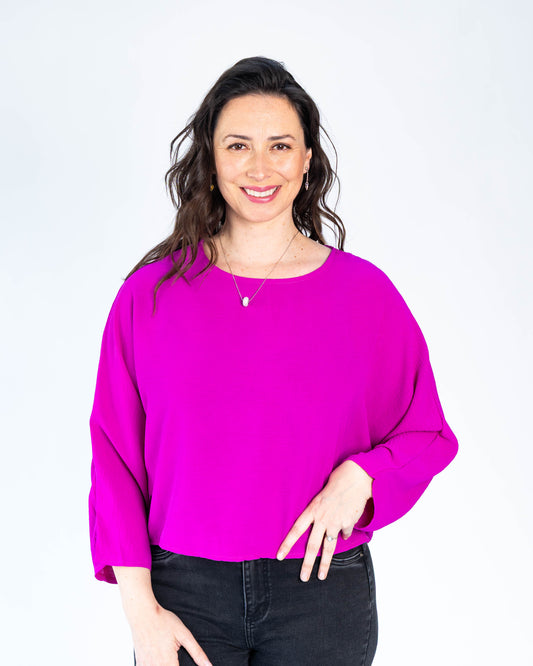 Blusa Italiana Amanda Magenta