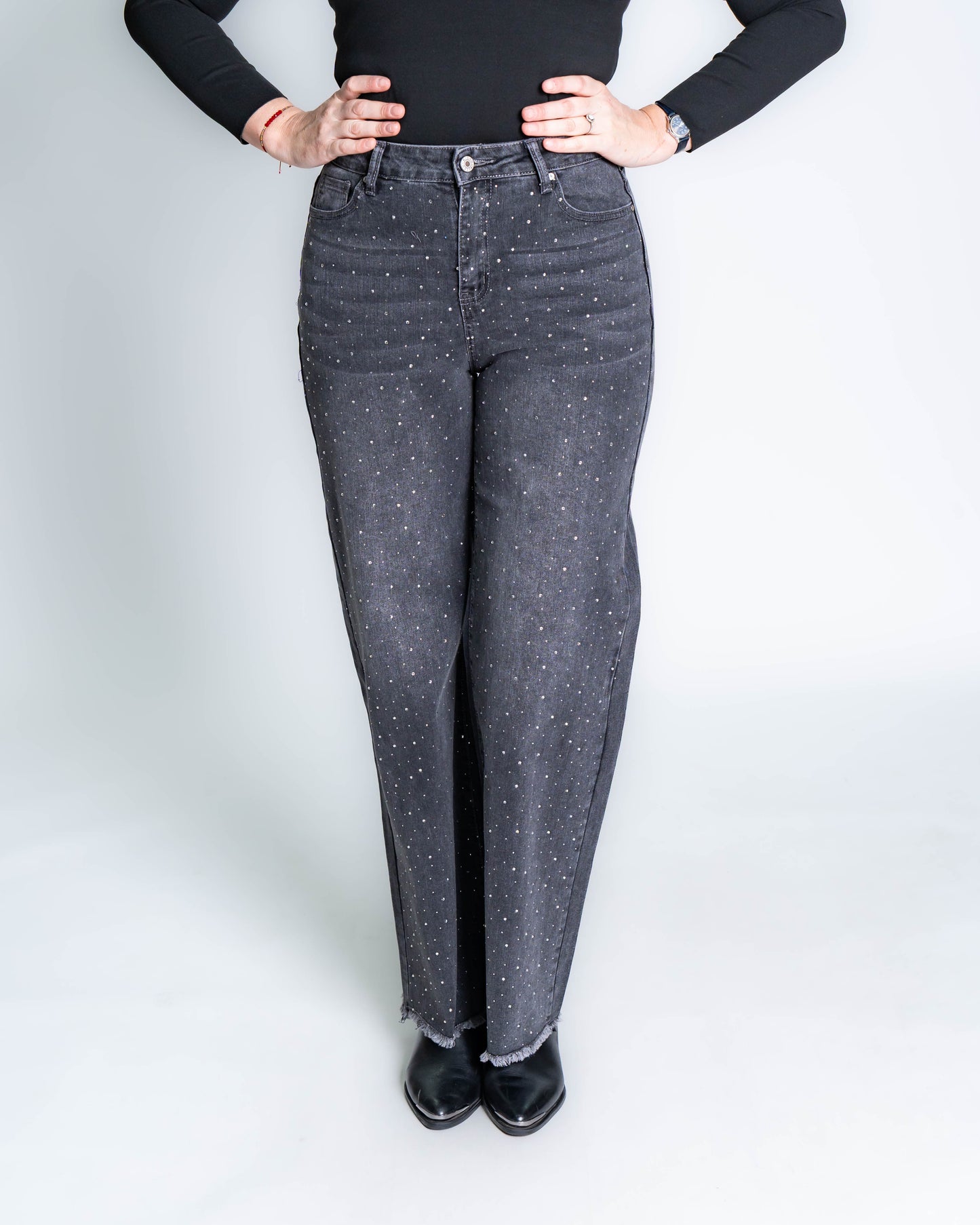 Jeans Marcos Brillos Gris