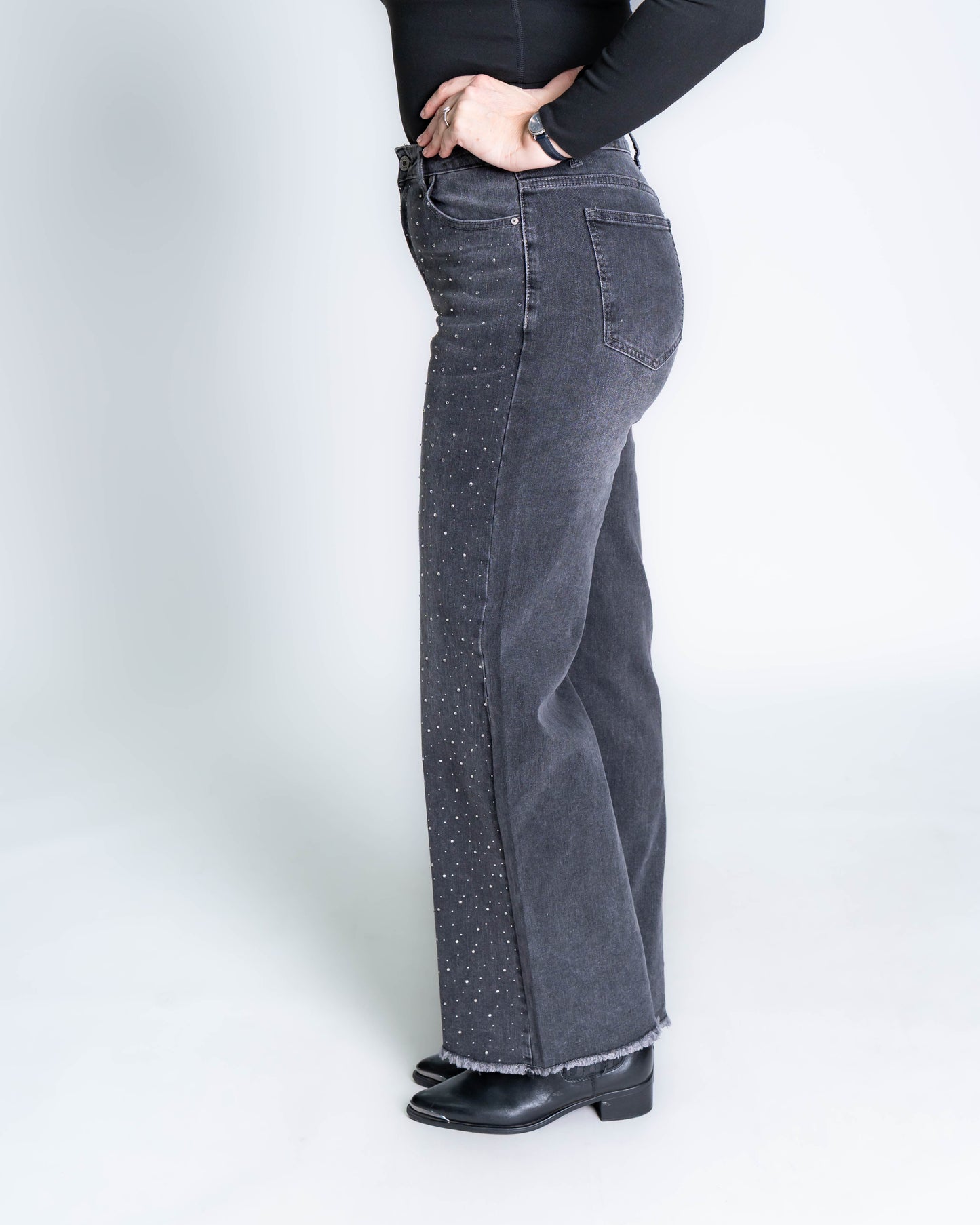 Jeans Marcos Brillos Gris