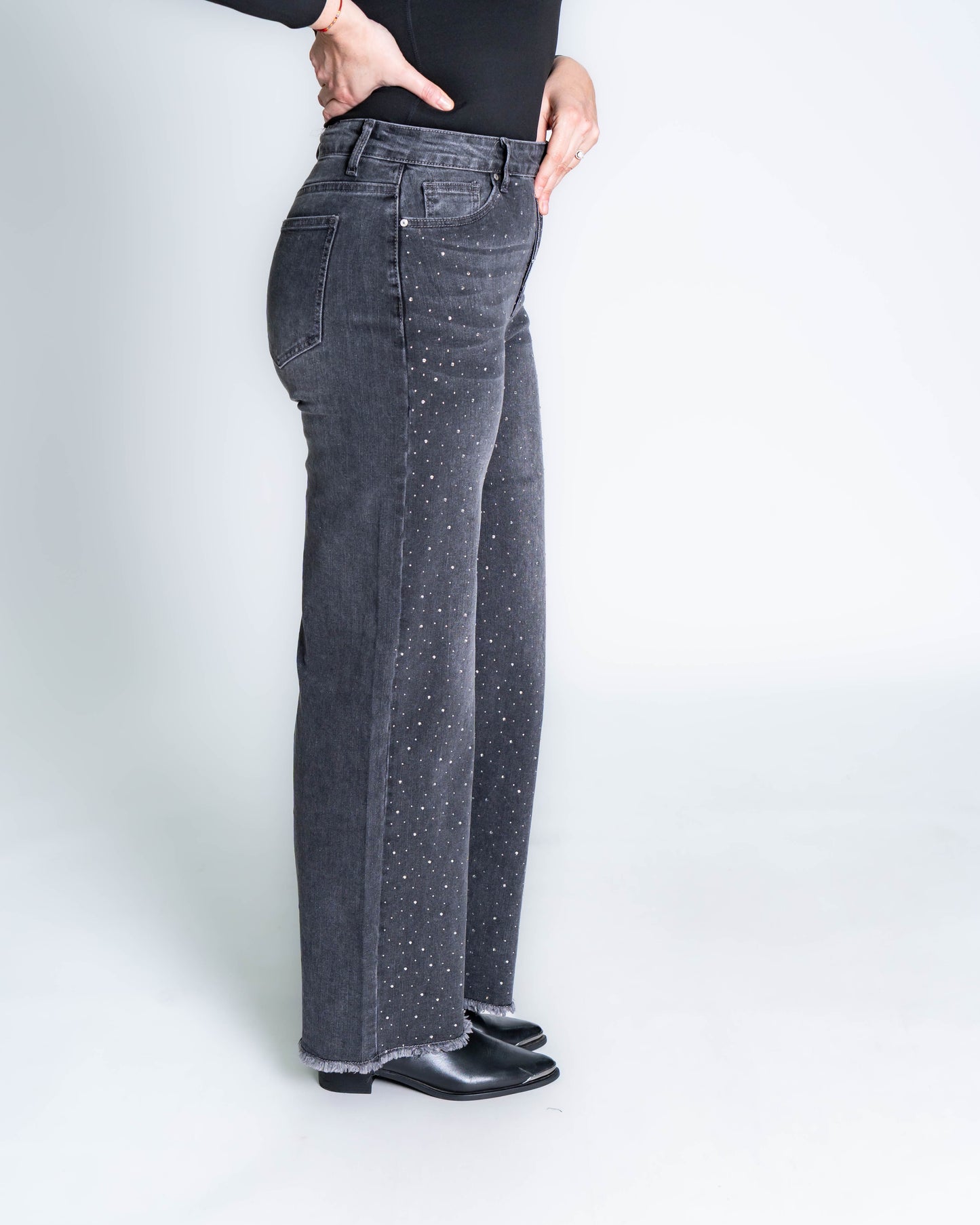 Jeans Marcos Brillos Gris