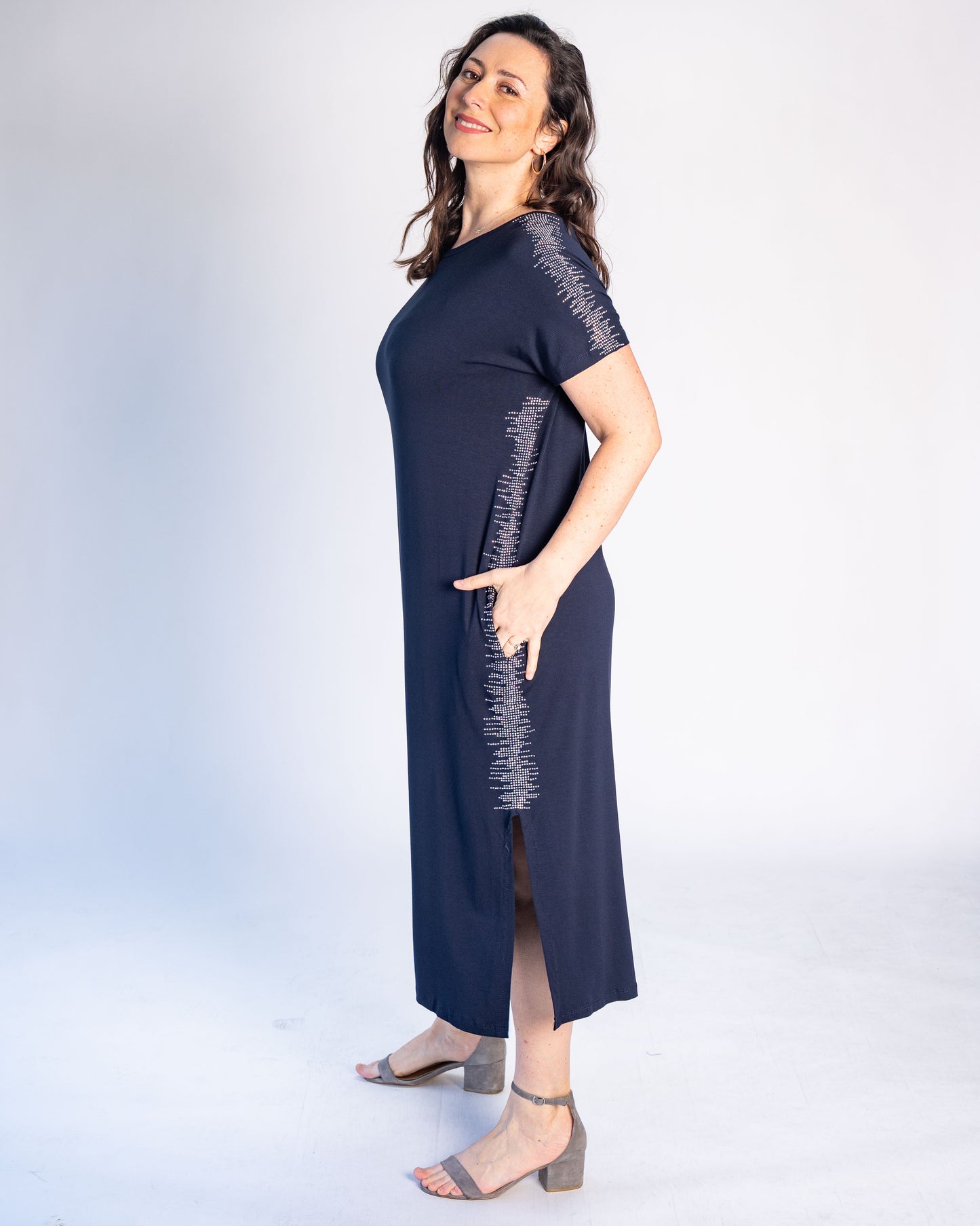 Vestido BR Brillos Azul