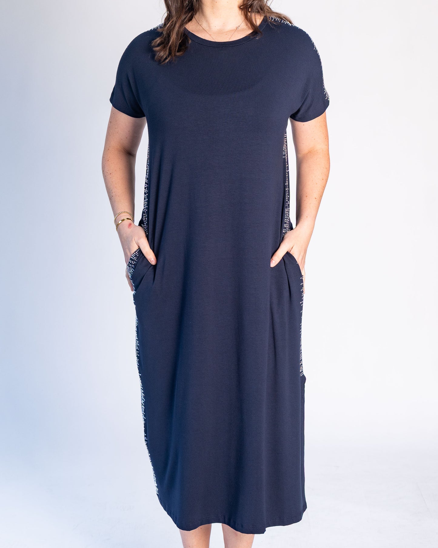 Vestido BR Brillos Azul