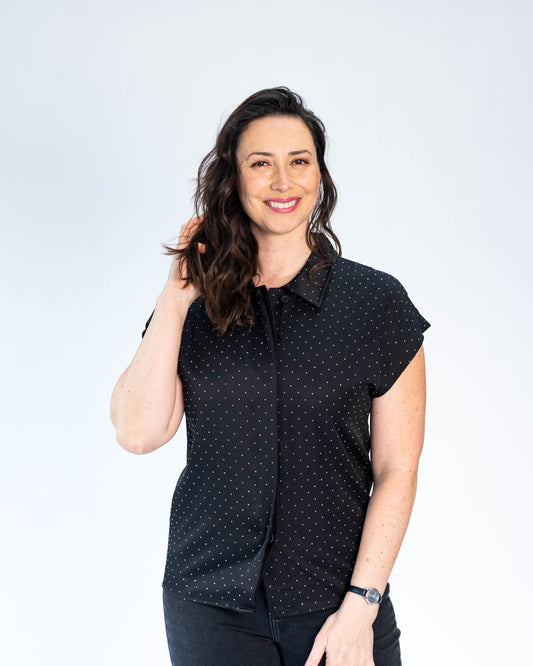 Blusa Trinidad Brillos Negro