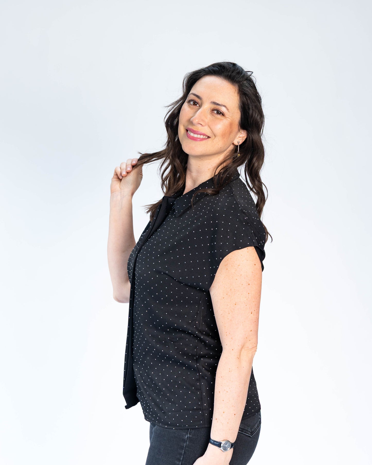 Blusa Trinidad Brillos Negro