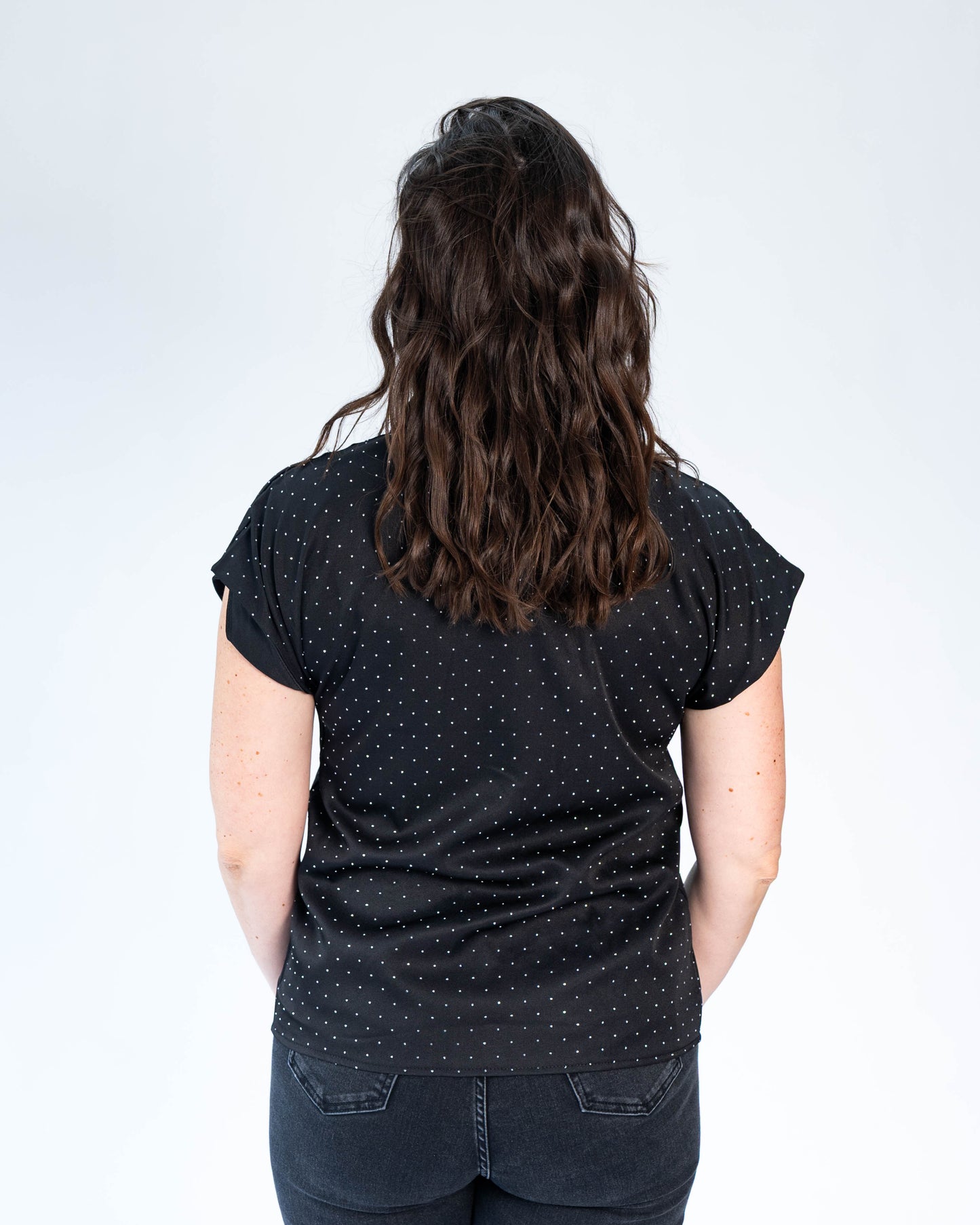 Blusa Trinidad Brillos Negro