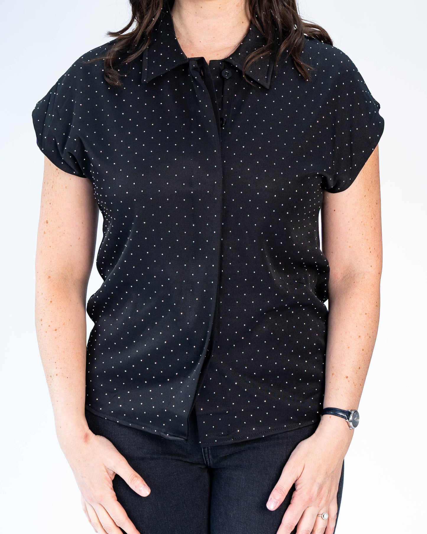 Blusa Trinidad Brillos Negro