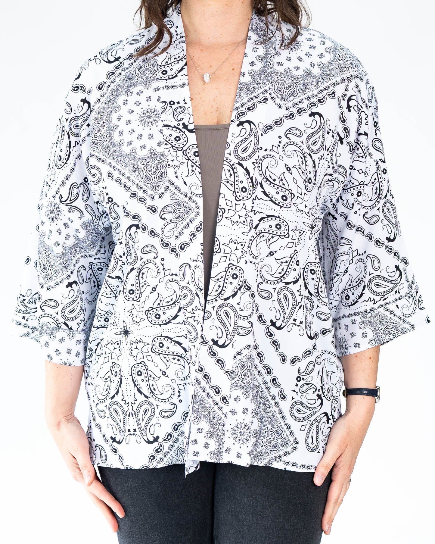 Kimono Corto Boho Chic Blanco