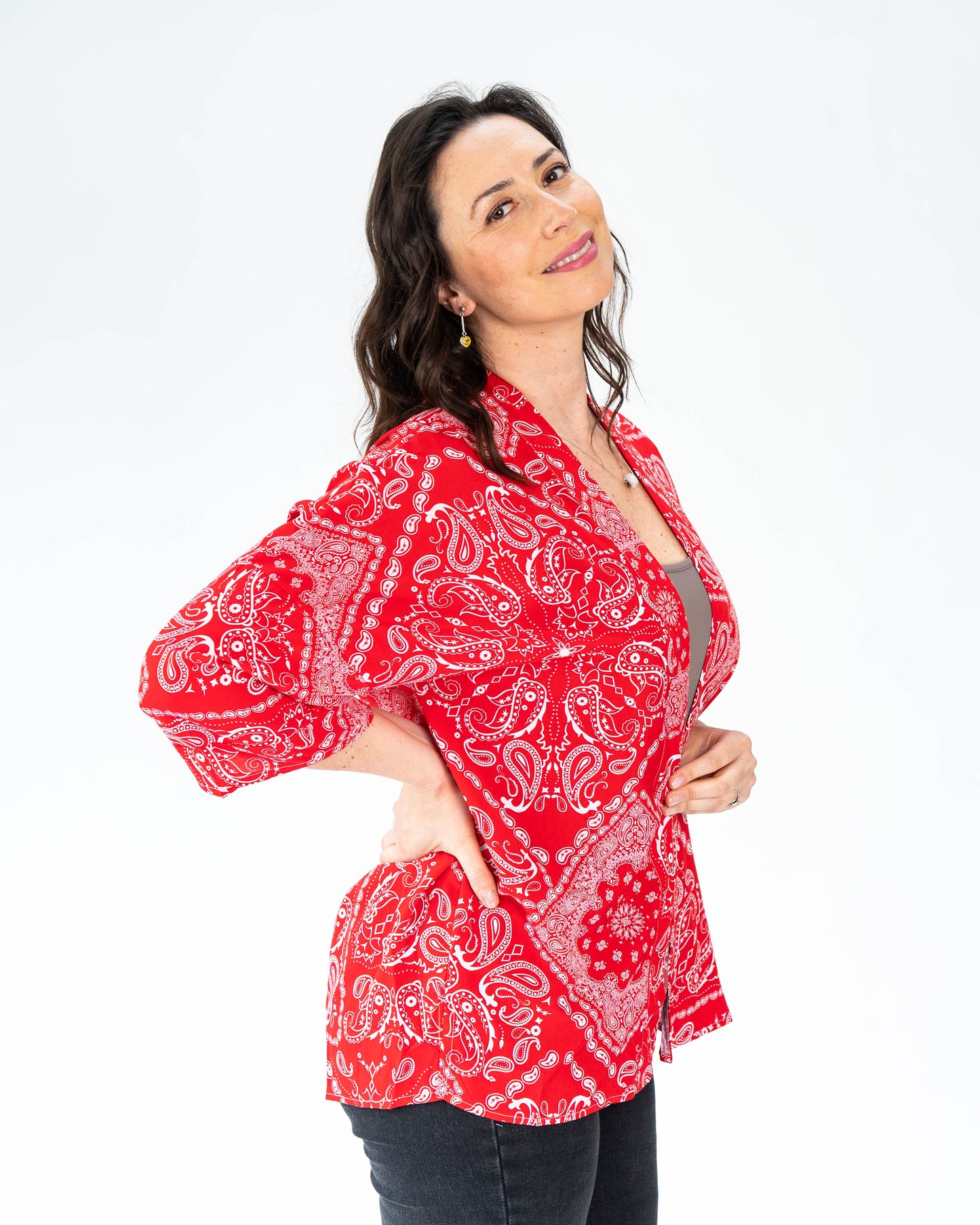 Kimono Corto Boho Chic Rojo