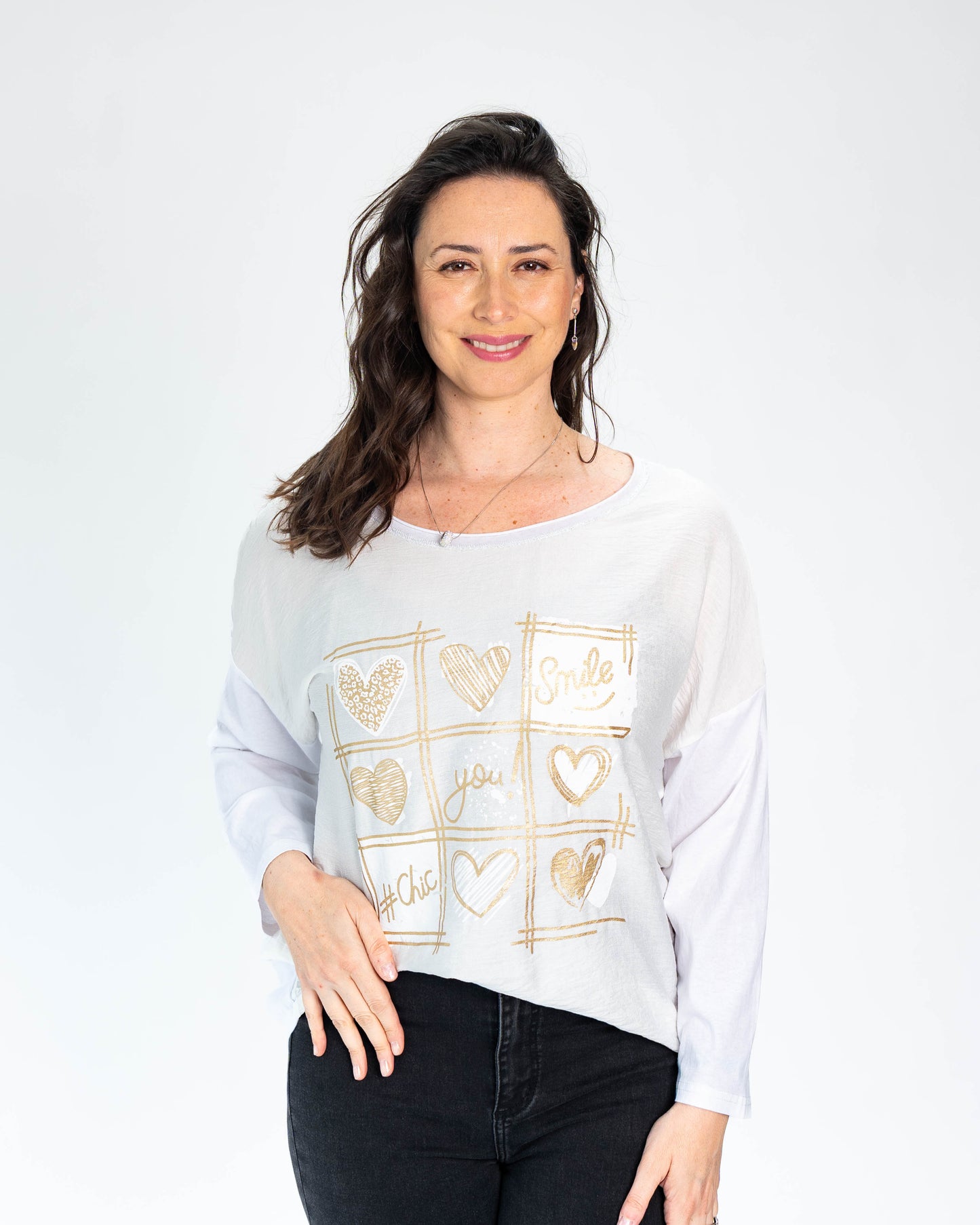 Polera You Smile Blanco