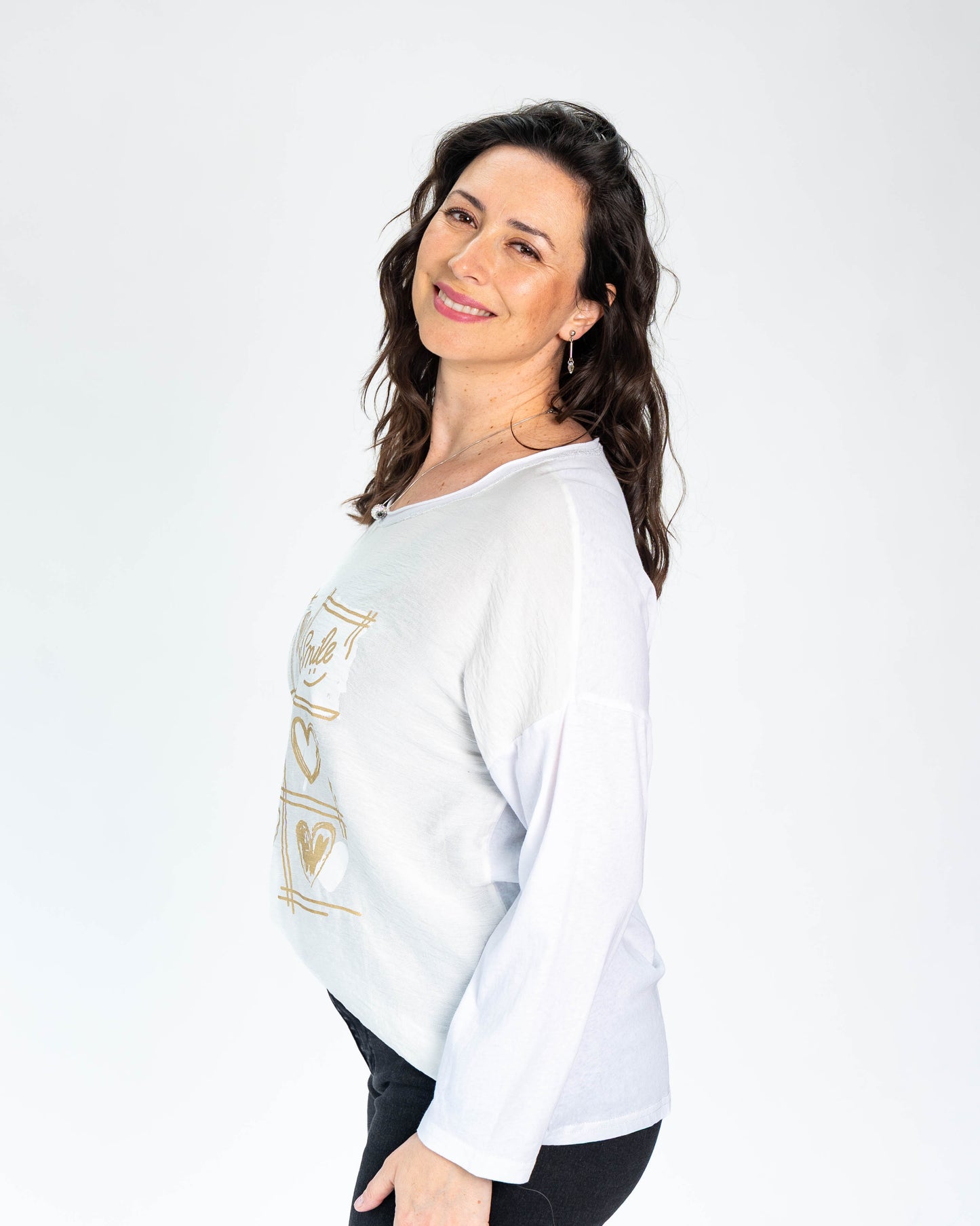 Polera You Smile Blanco