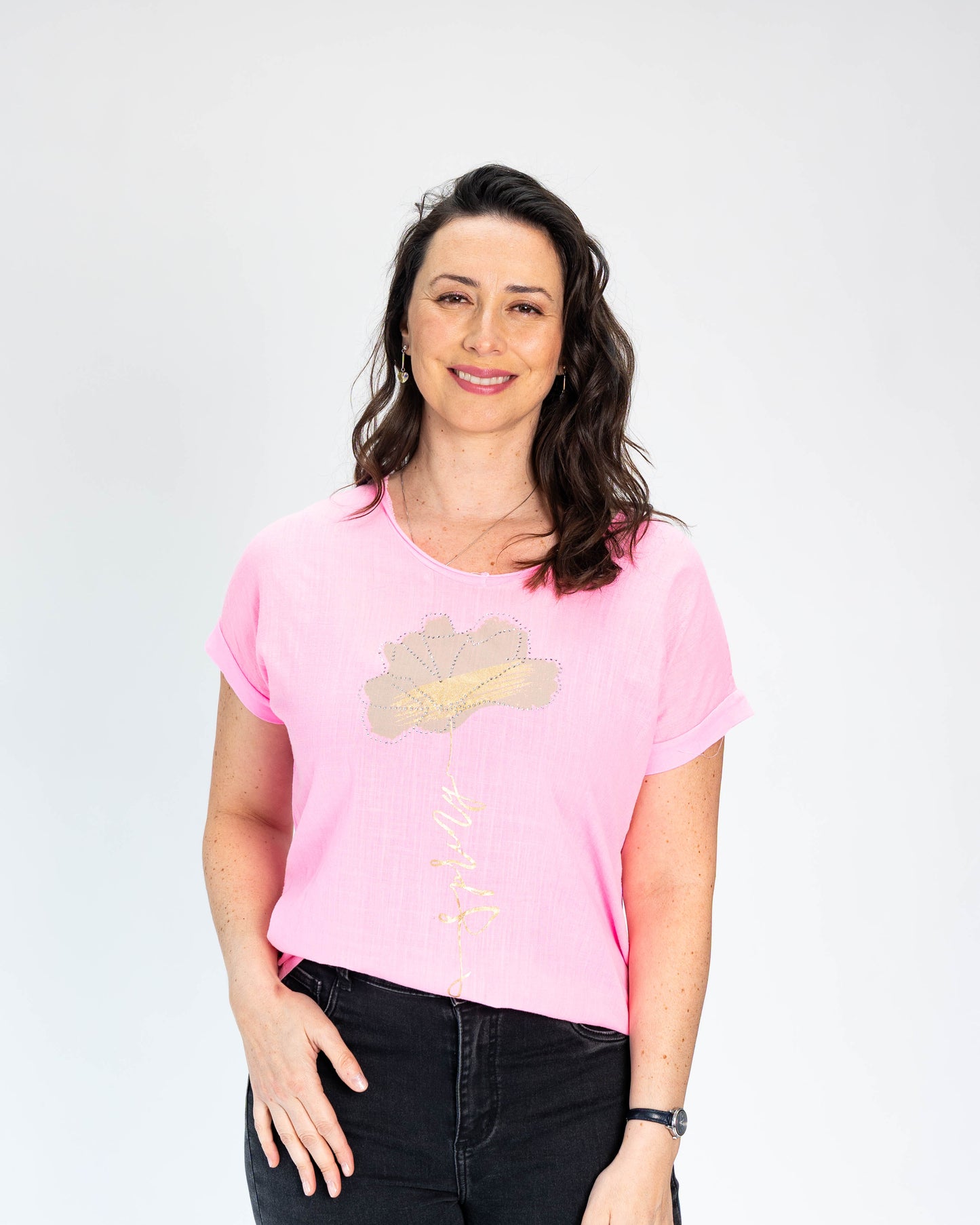 Polera Flor Spriny Rosado