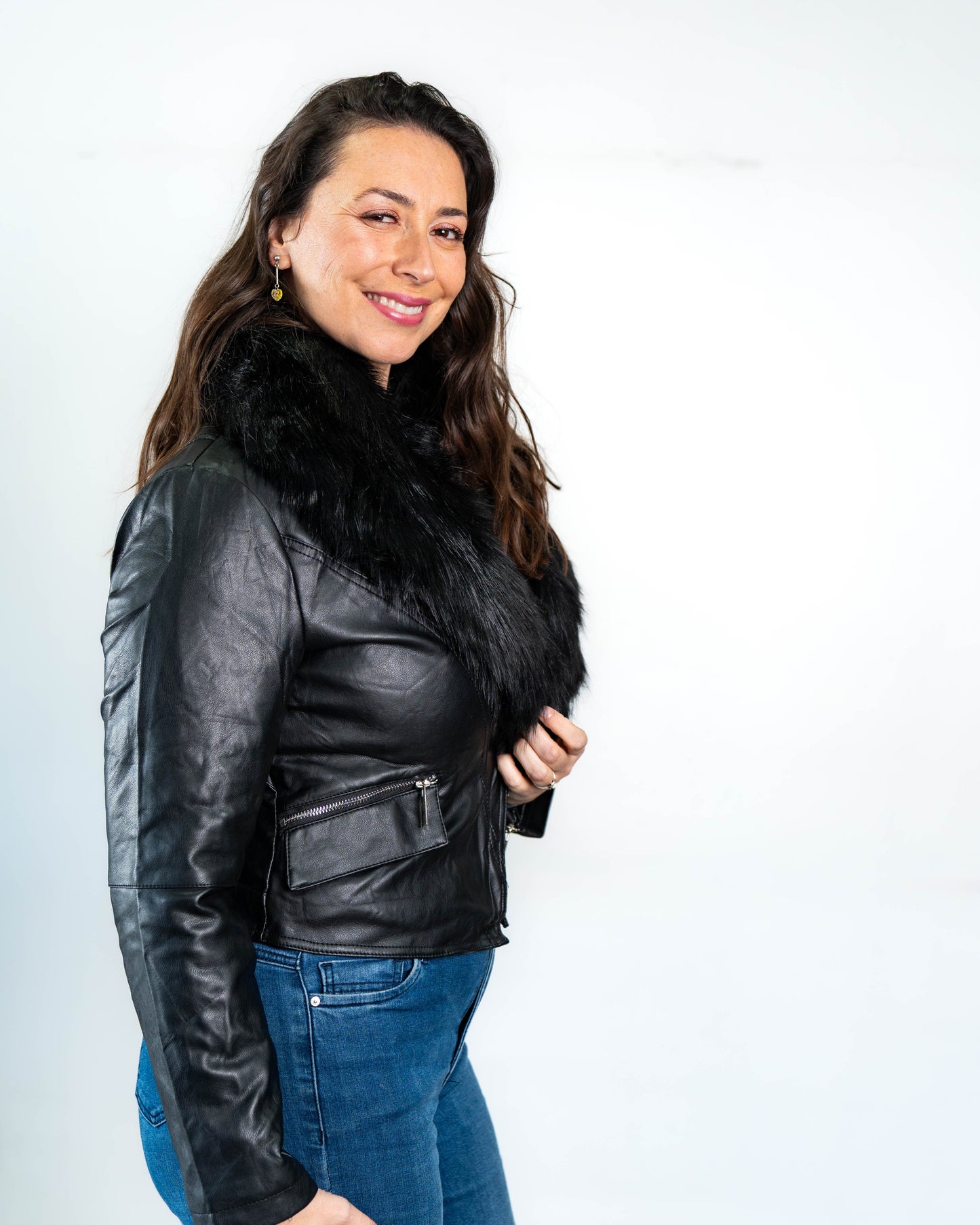 Chaqueta Ecocuero Margarita Negro
