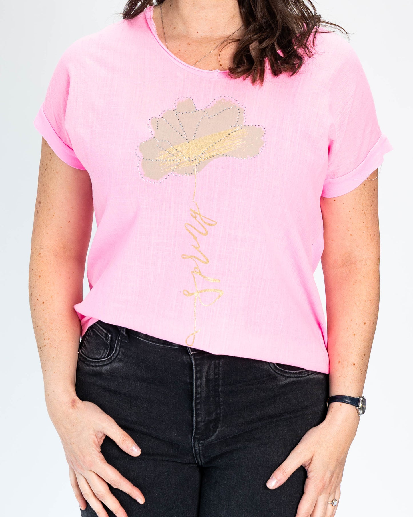 Polera Flor Spriny Rosado