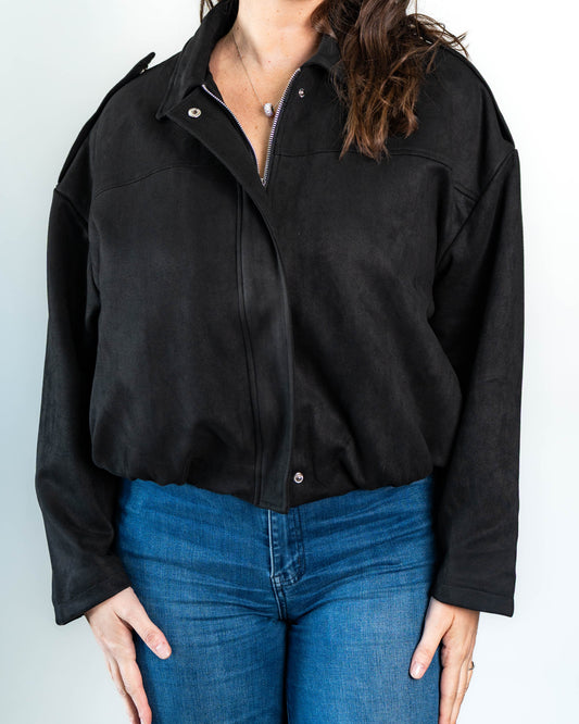Chaqueta Fabiola Gamuza Negro