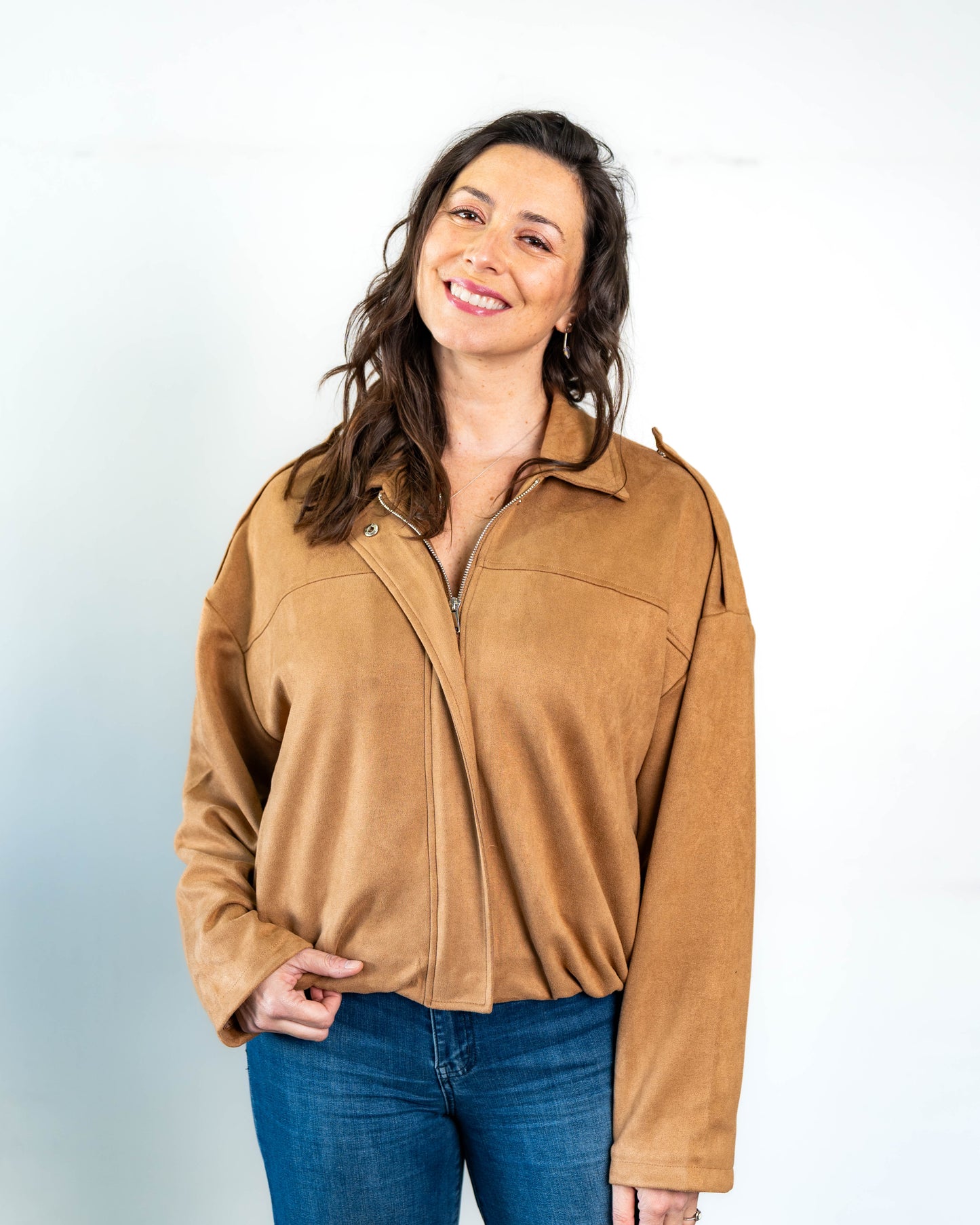 Chaqueta Fabiola Gamuza Camel