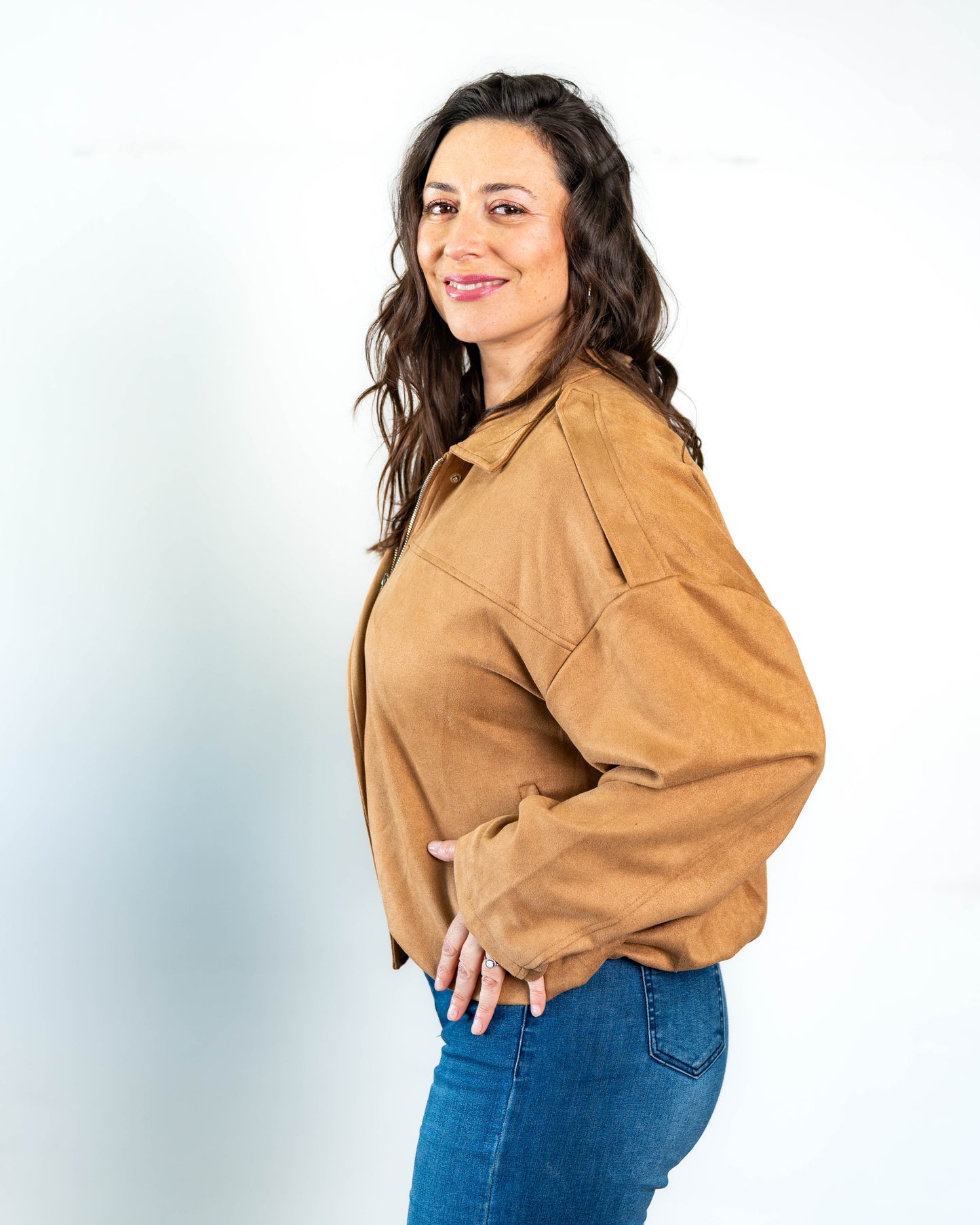 Chaqueta Fabiola Gamuza Camel