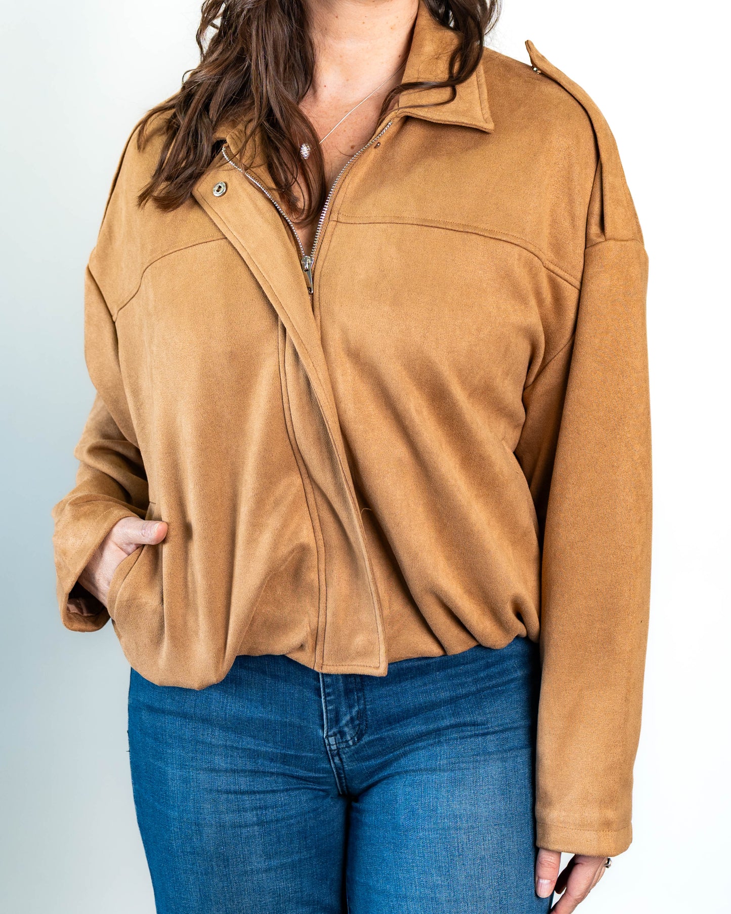 Chaqueta Fabiola Gamuza Camel