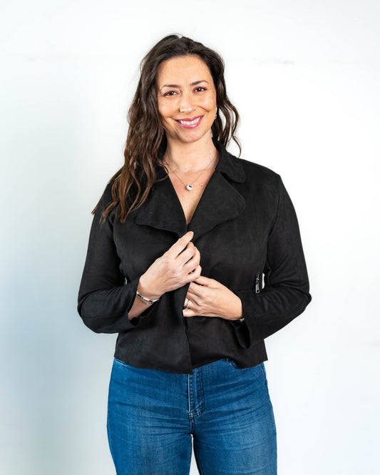 Chaqueta Pauly Gamuza Negro