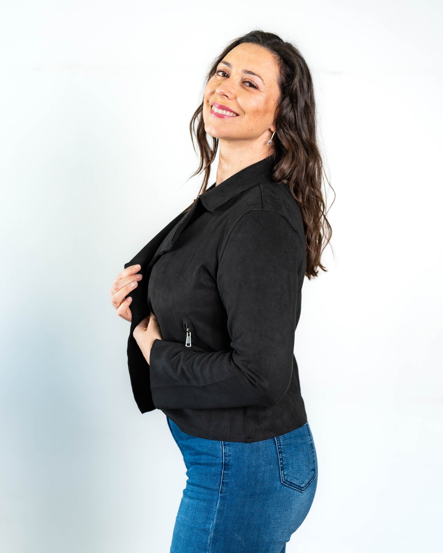 Chaqueta Pauly Gamuza Negro