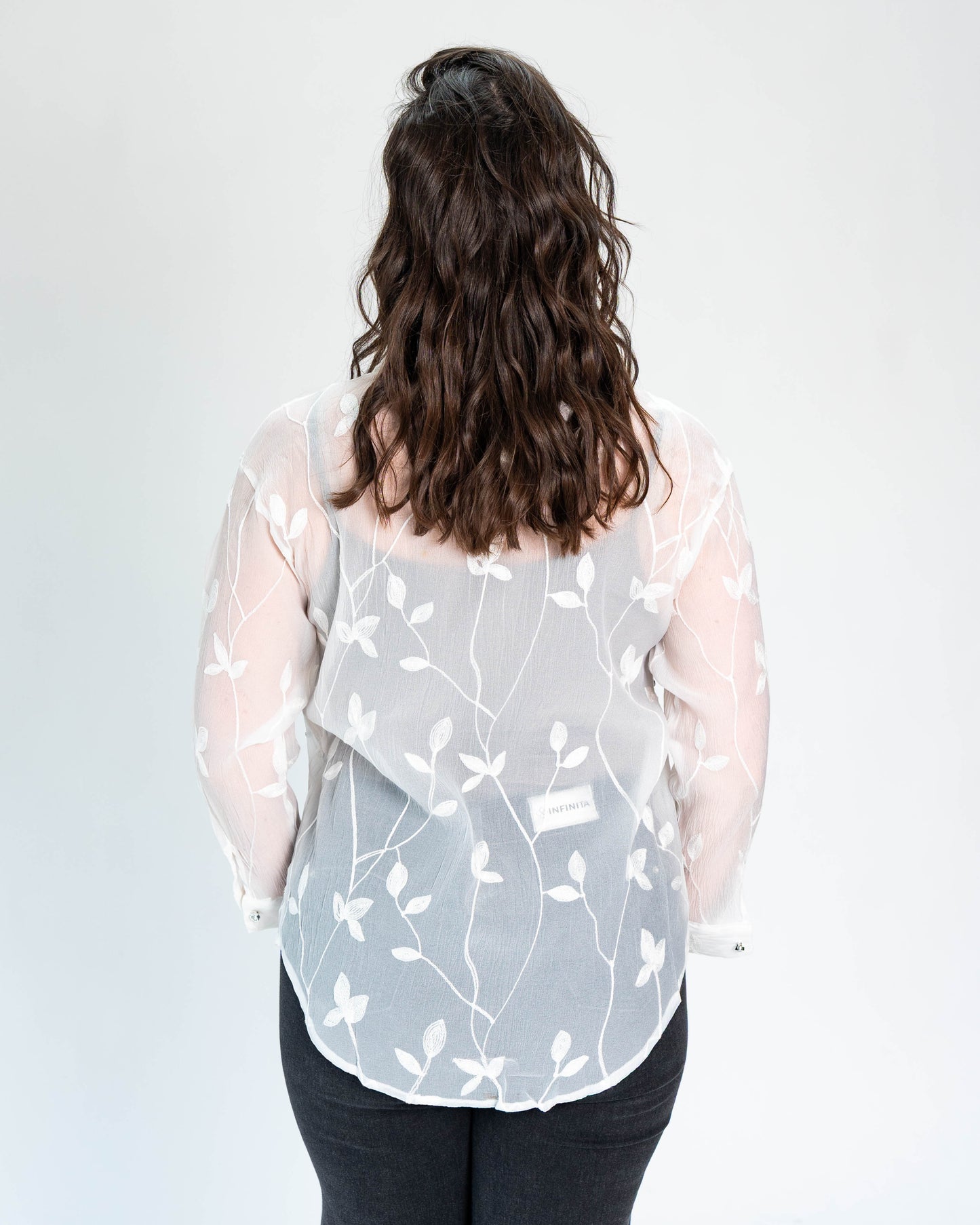 Blusa Piedras/Flores Blanco