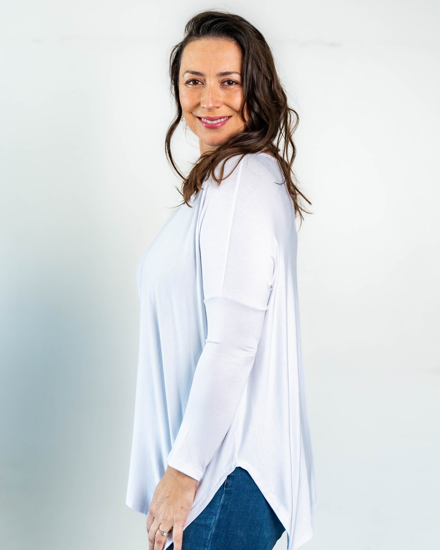 Polera Cony Manga Larga Blanco