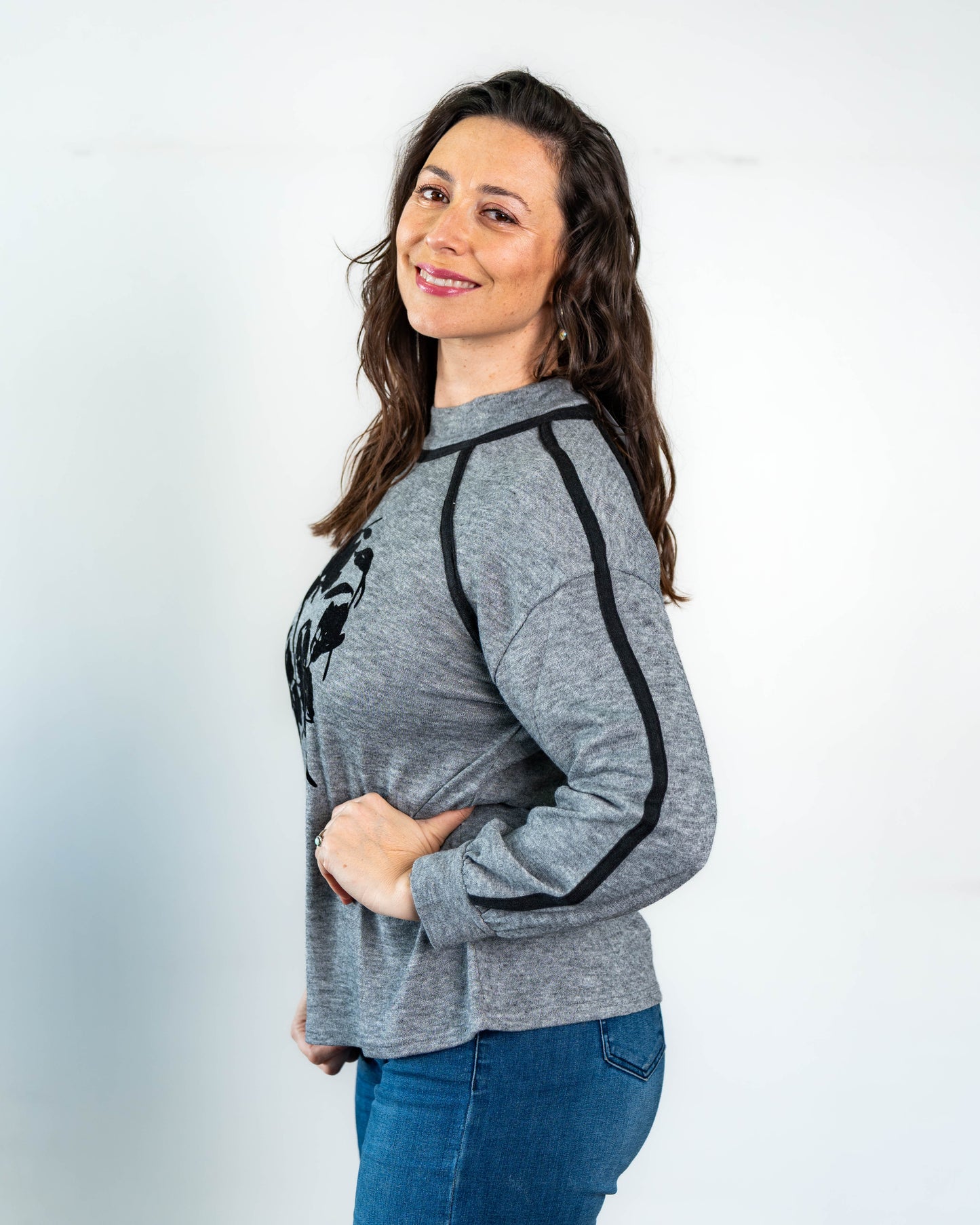 Polera Lanilla Rocio Gris