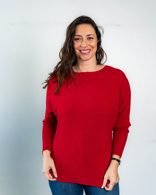 Sweater Liso Camille Rojo