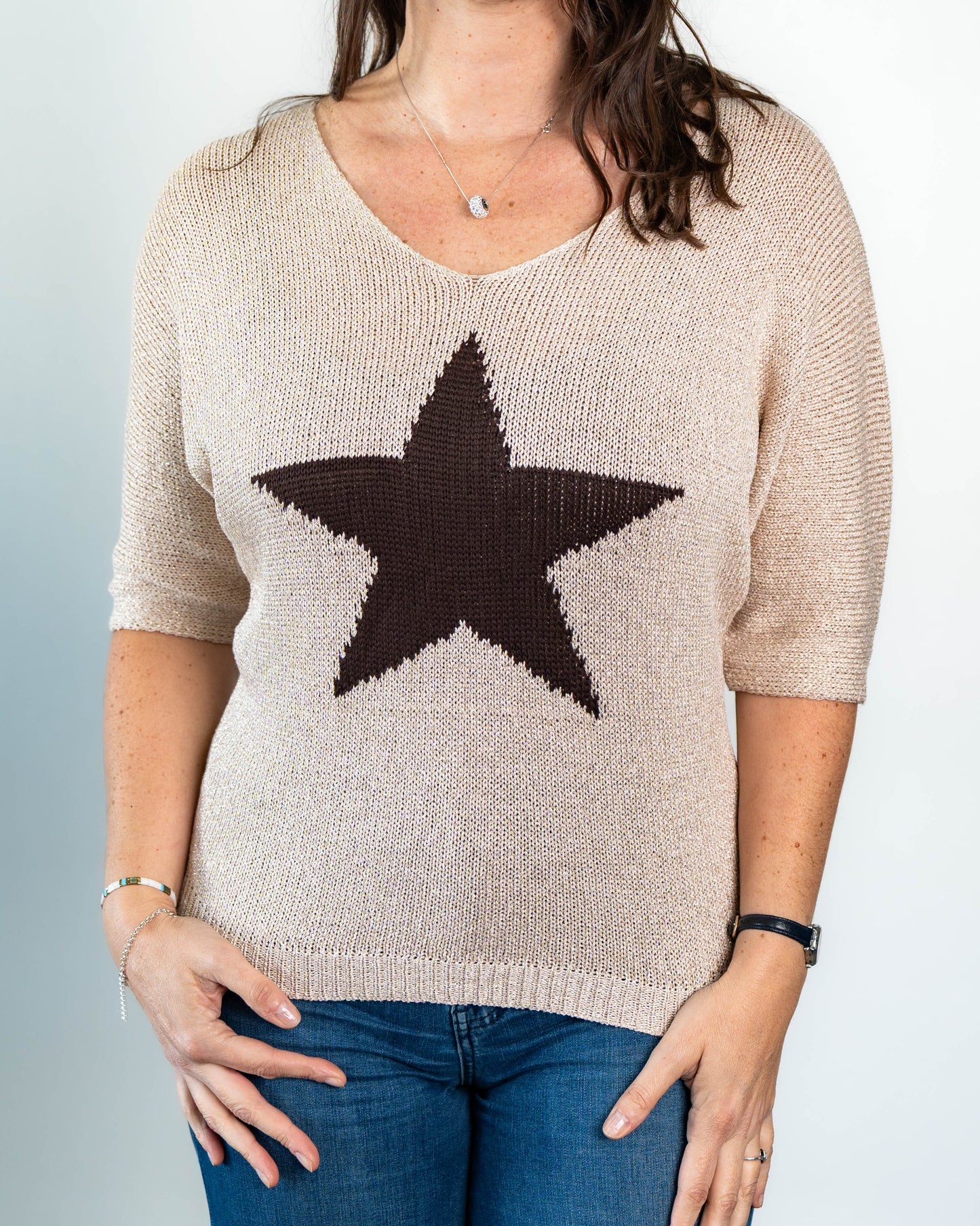 Sweater Star Beige