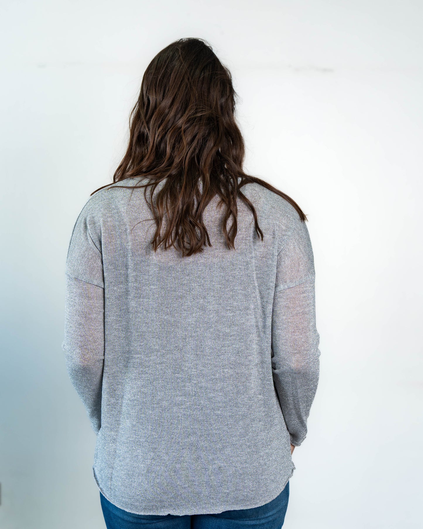 Sweater Cristina Lurex Gris